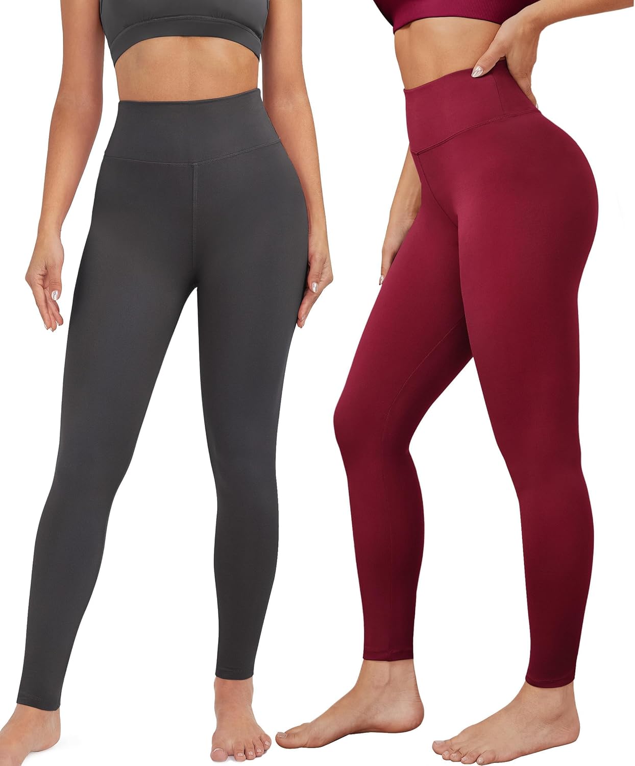 VALANDY Creamlush 3 Pack Leggings for Women High Waisted Tummy Control Leggings...