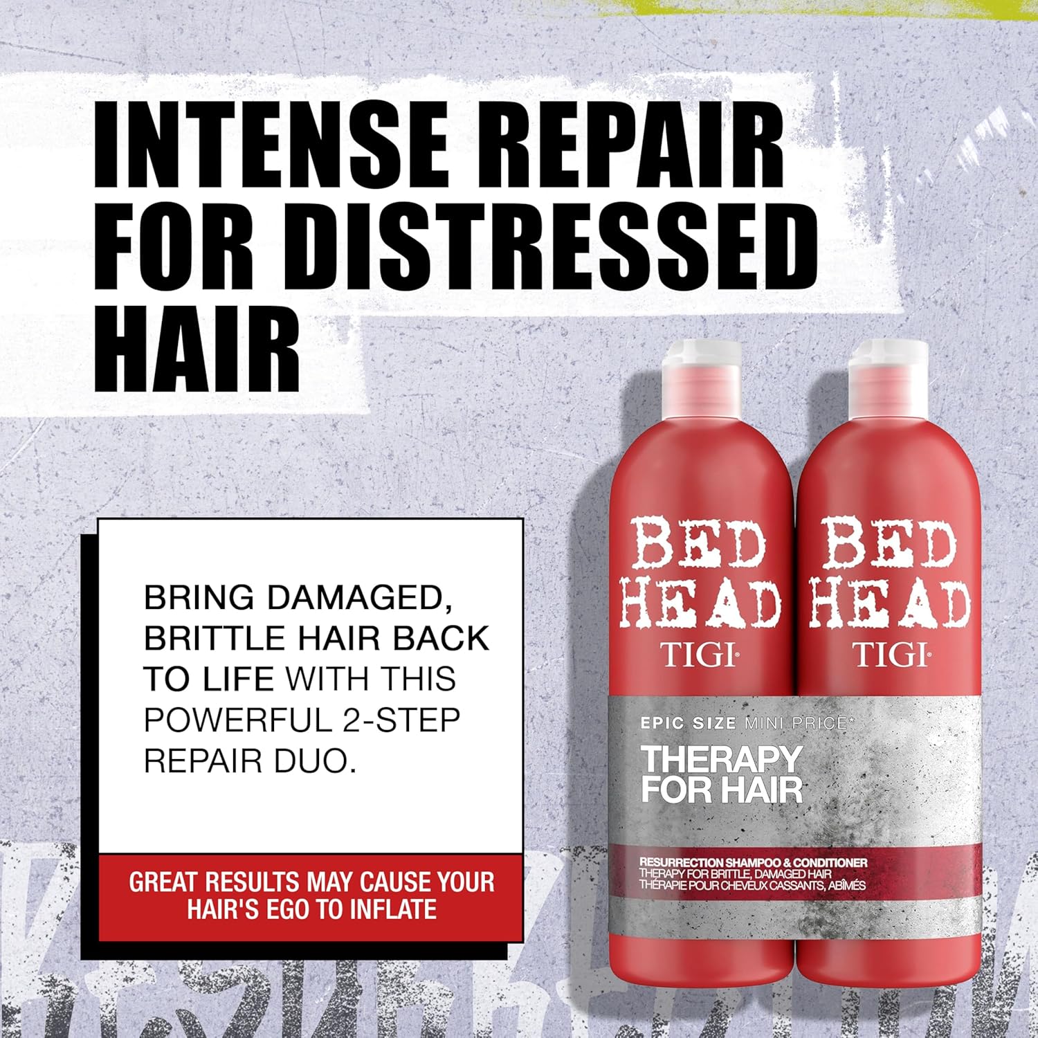 Bed Head by TIGI Resurrection Shampoo & Conditioner Set - Deep Moisture Repair f...