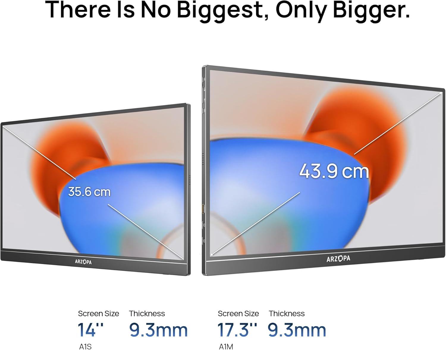 ARZOPA 17.3 Inch Big Portable Monitor, 1920×1080 FHD HDR IPS Kickstand Monitor f...