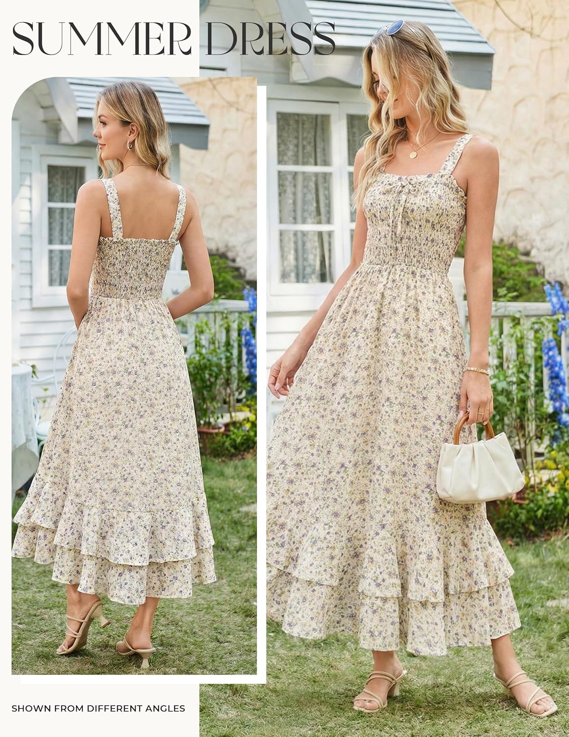 Chic GRACE KARIN Women's Summer Dress, Stylish Floral Boho Dress for Women, Uniq...