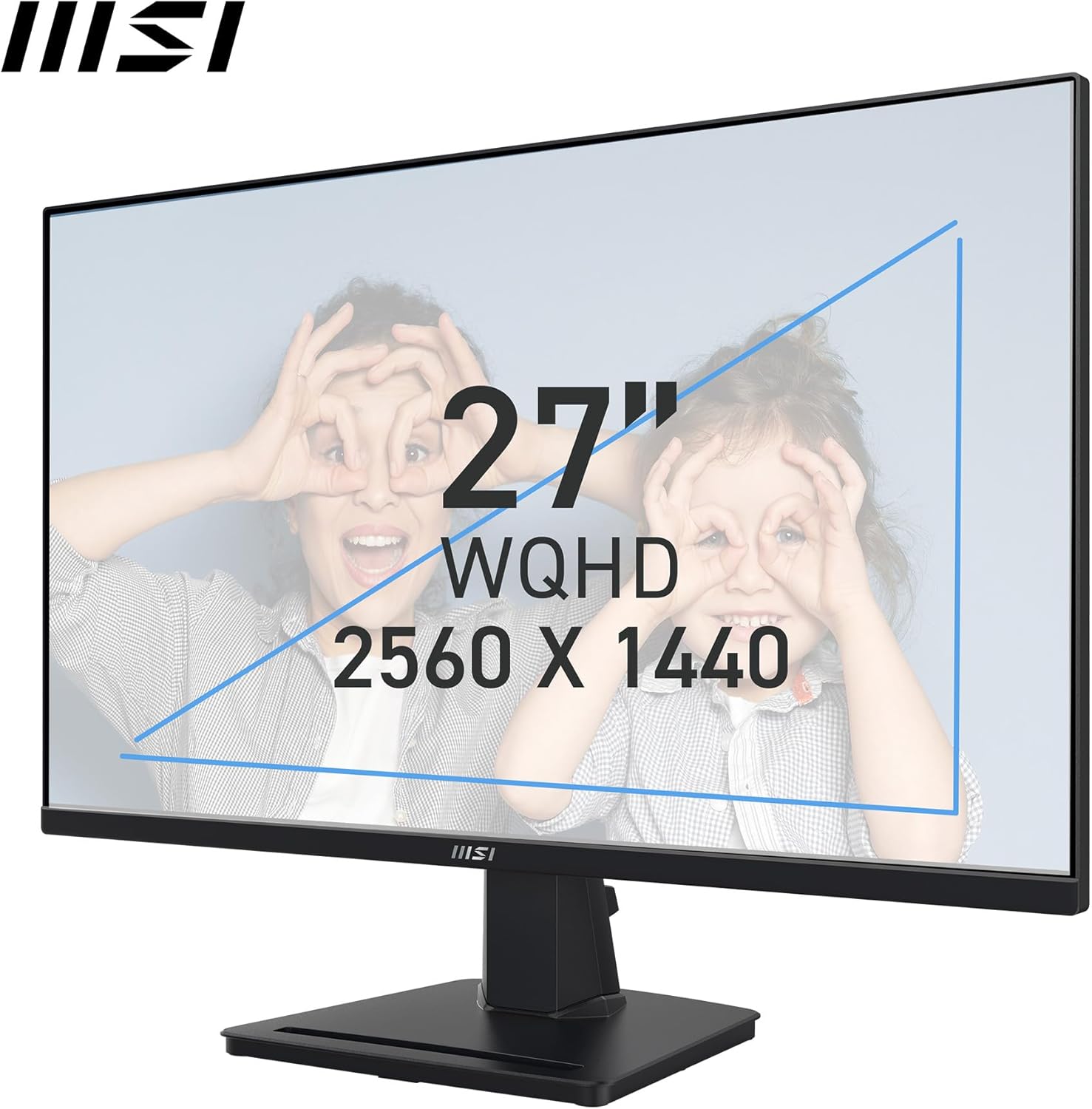MSI PRO MP275Q 27 Inch WQHD Office Monitor - 2560 x 1440 IPS Panel, 100 Hz, Eye-...
