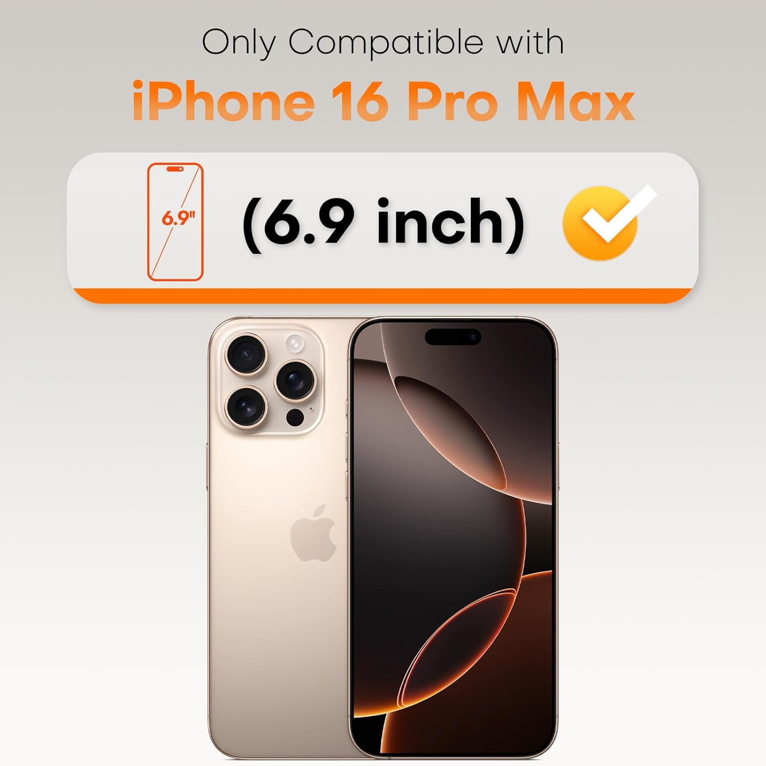 TOCOL for iPhone 16 Pro Max Screen Protector, 9H Hardness Military Grade Shatter...