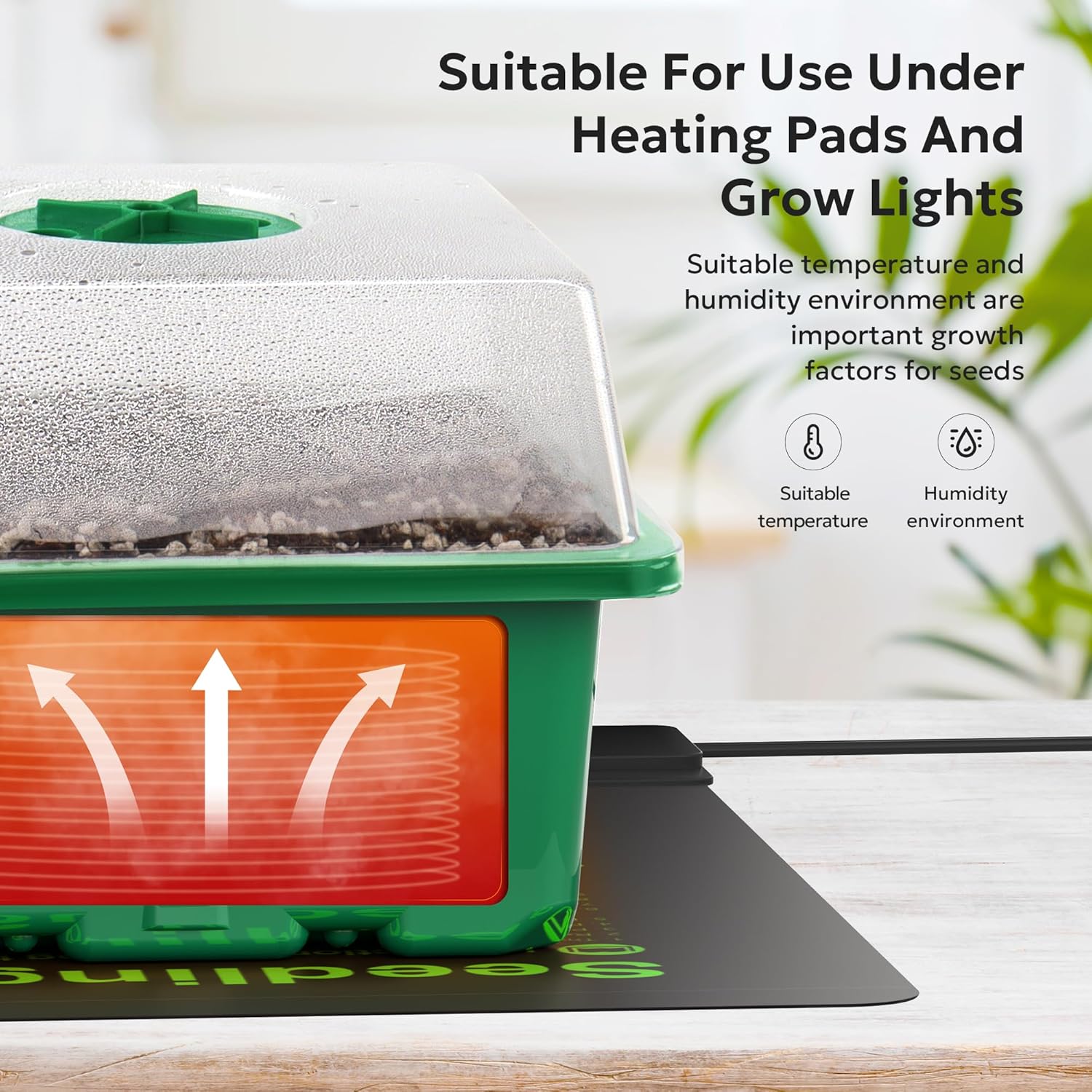 MIXC Seed Trays, 10 Pack 120 Cells Seed Tray for Seedlings Reusable Seed Trays w...