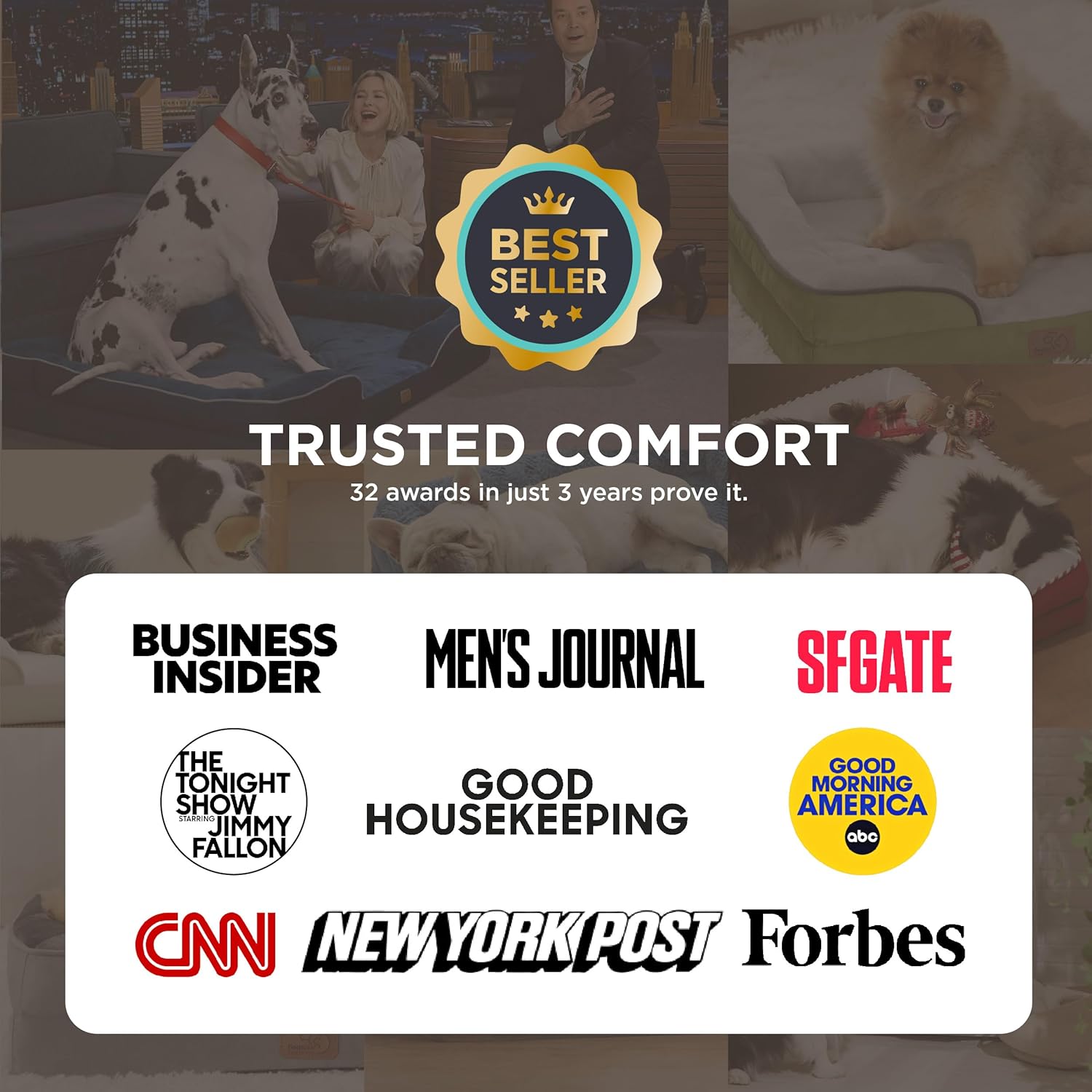 Bedsure Medium Dog Sofa Bed - Washable Orthopedic Dog Beds and Couch with Remova...