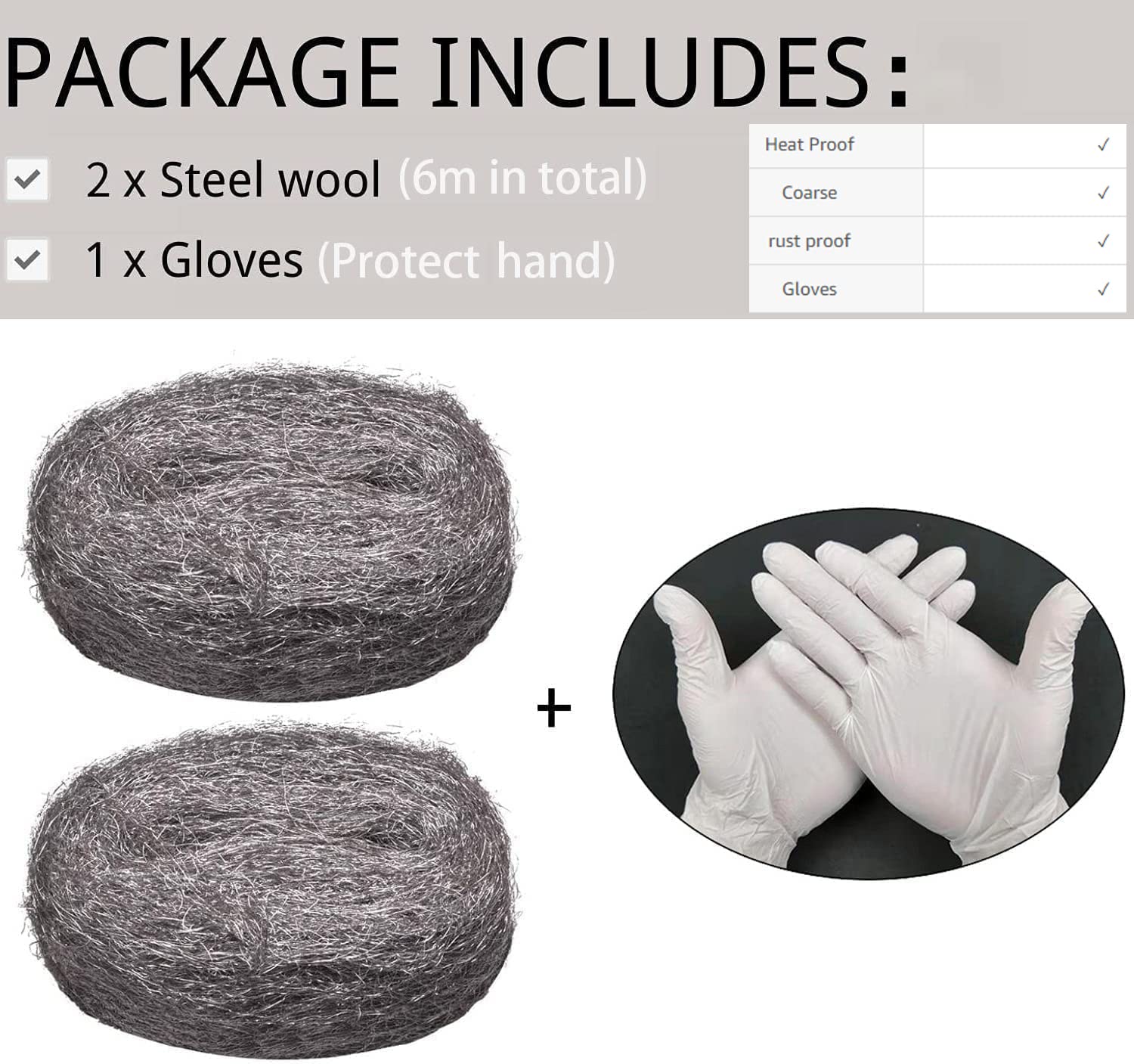 Steel Wool Mice - 2 Pack 0000 Rodent Control Gaps Blocker Coarse Wire Wool Mice...
