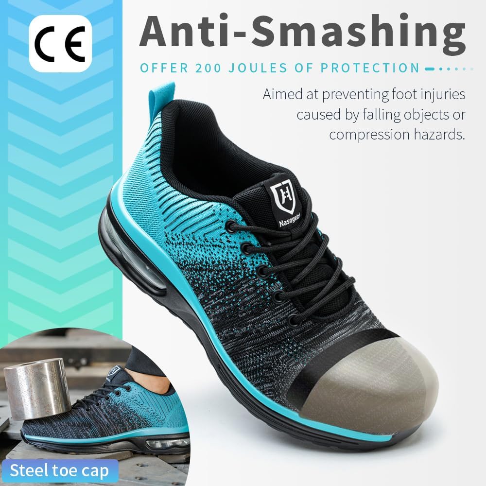 Nasogetch Safety Trainers, Special Steel Toe Cap Trainers for Men and Women, Inn...