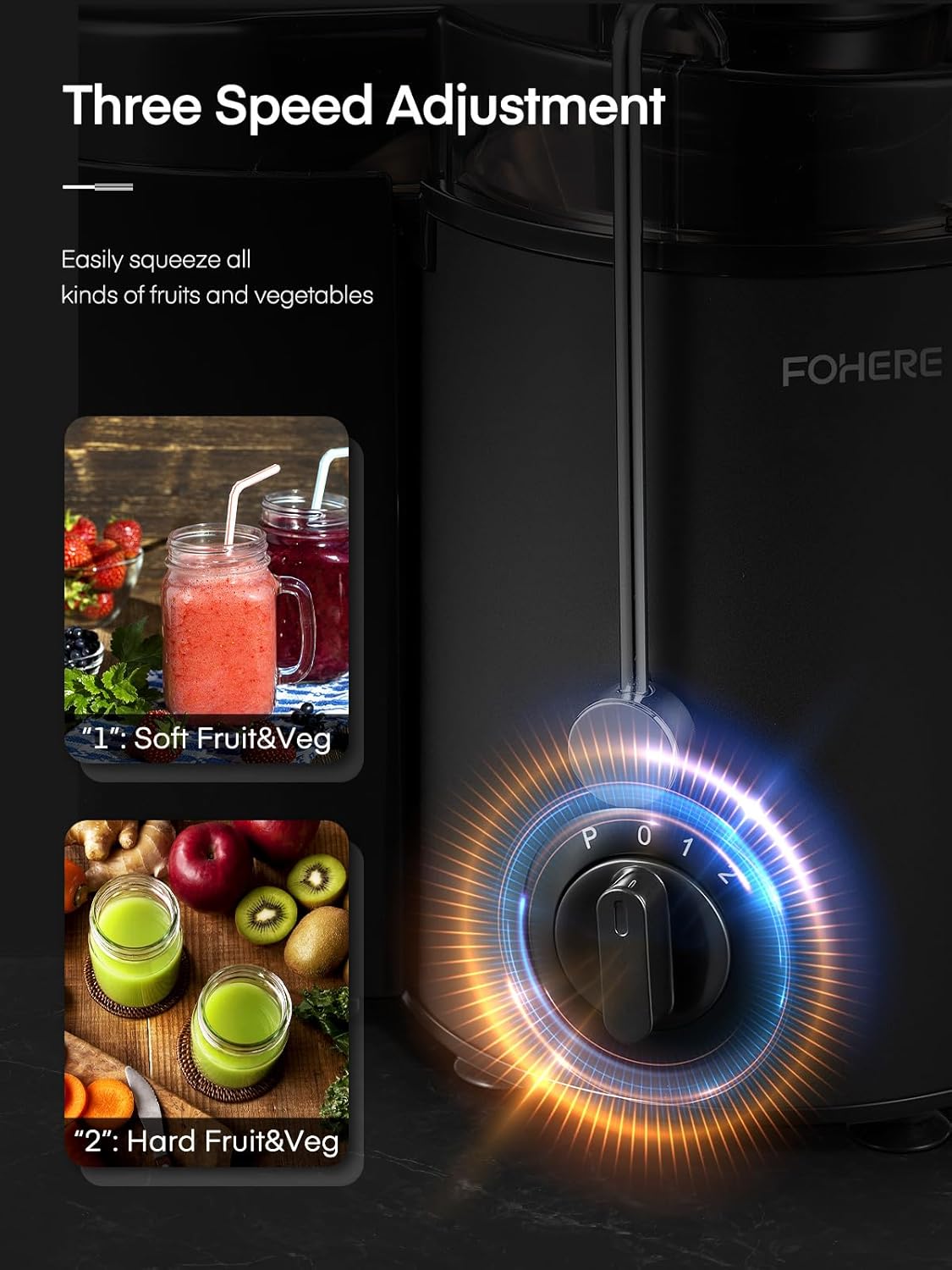 Juicer Machines, FOHERE Centrifugal Juicer Extract...