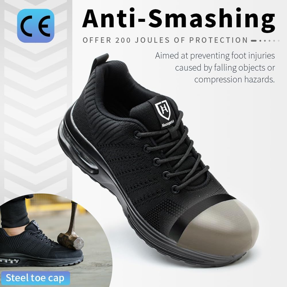 Nasogetch Safety Trainers Steel Toe Cap Trainers M...