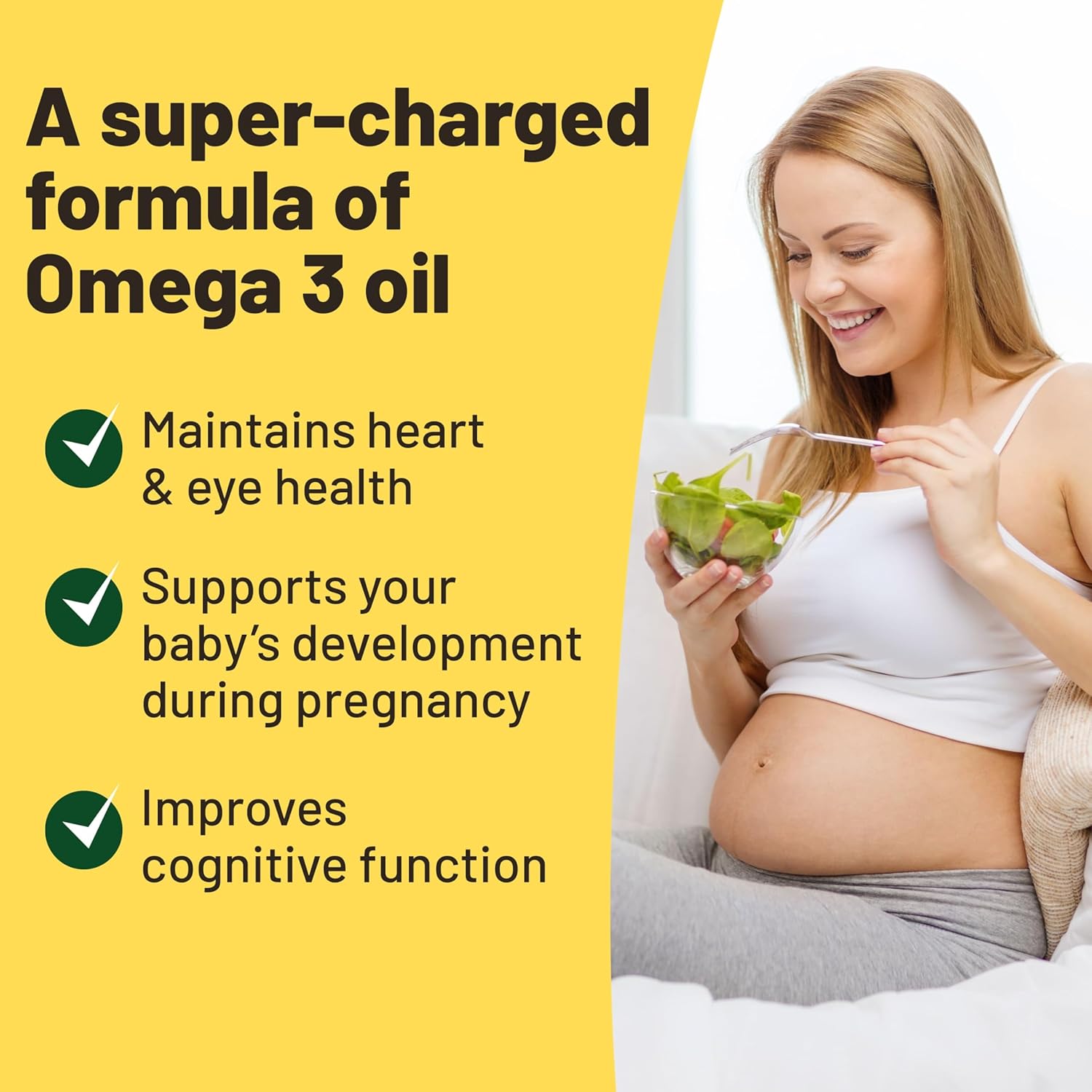 Vegan Omega 3 Algae Oil : 400mg DHA - for Heart, Joints, Brain Health, High Stre...