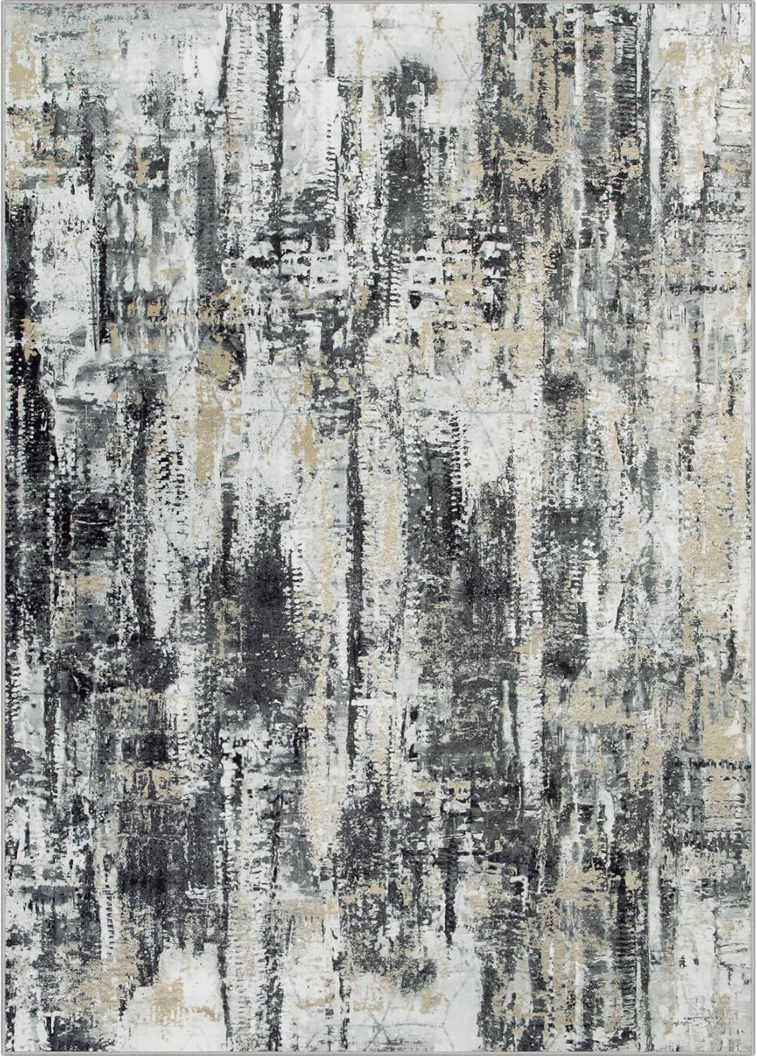 8x10 Area Rugs Washable Rug: Large Modern Abstract Living Room Rug Soft Anti-Ski...
