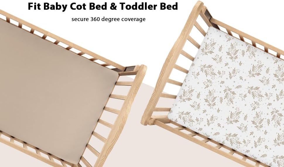 High-Quality Yoofoss Cot Bed Sheets, Luxuriously Soft Baby Bed Sheets with Breat...