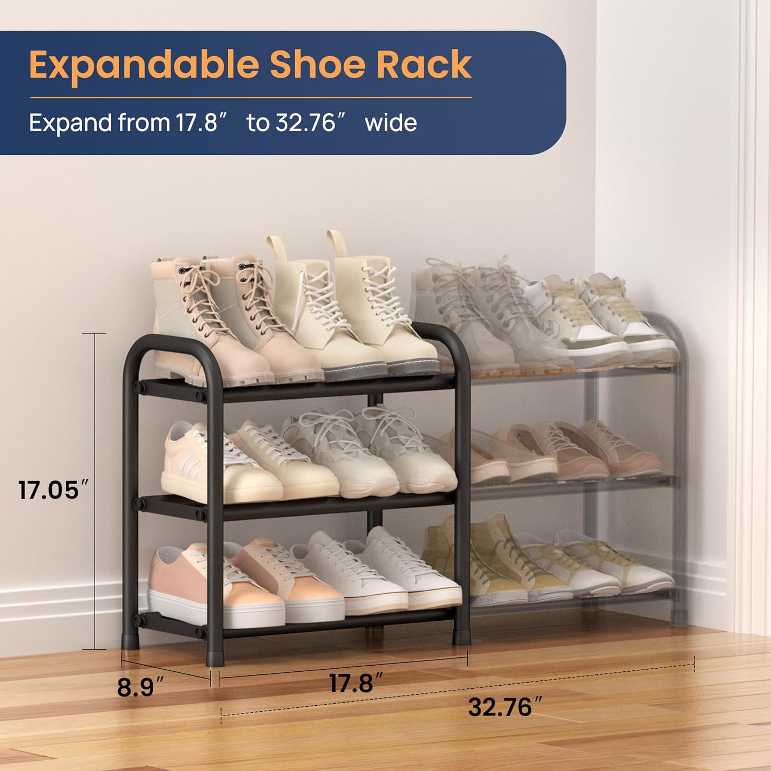 Special ENJOYBASICS Expandable Shoe Rack, Innovative Adjustable Shoe Organizer S...