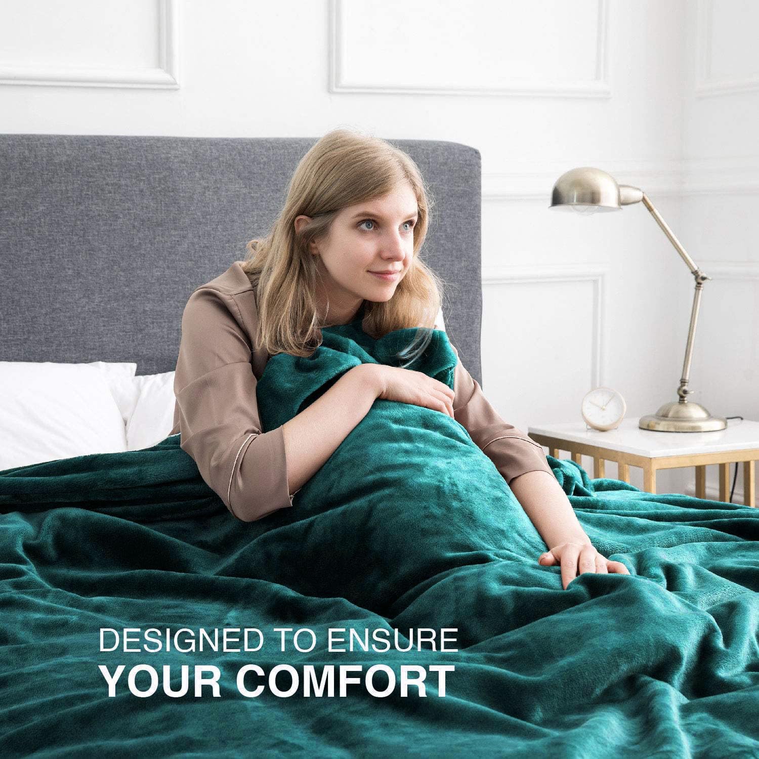 MOONLIGHT20015 Fleece Throw Blanket, Luxurious Soft and Cosy Blanket for Sofa, S...