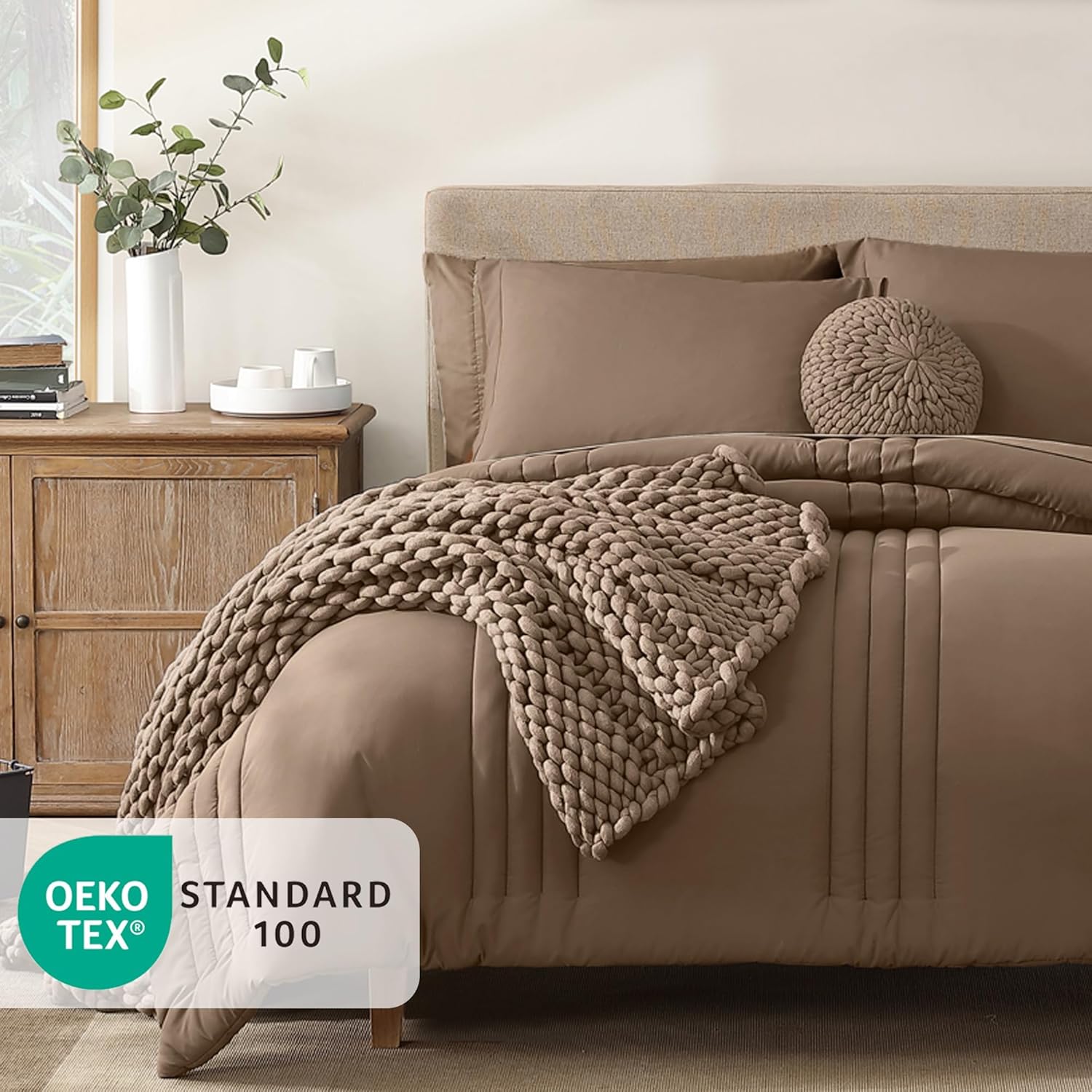 Monbix Queen Comforter Set, Unique Bed In A Bag Queen Bedding Sets, Innovative C...