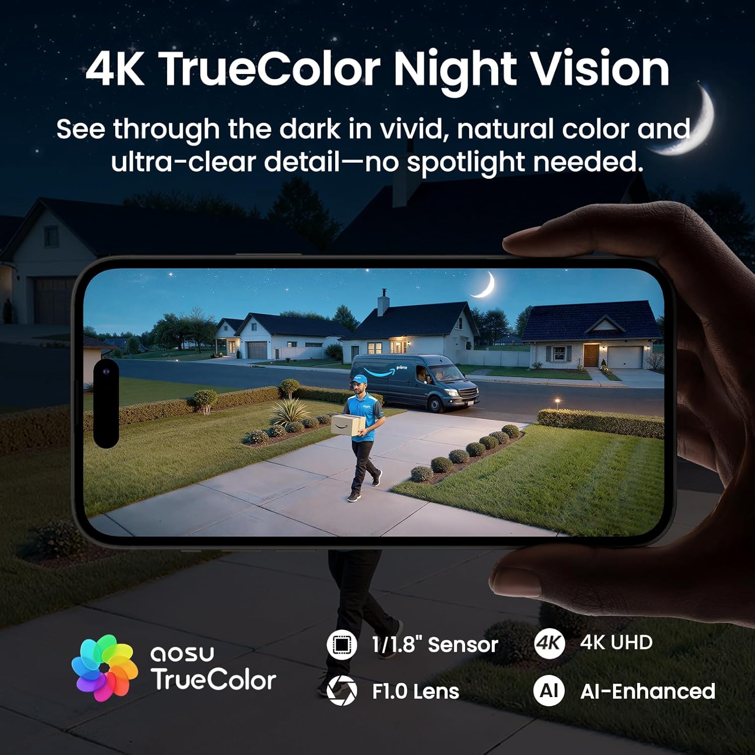 aosu T2 Ultra 4K Security Cameras Wireless Outdoor, 4 Cam Kit, Smart Home Securi...