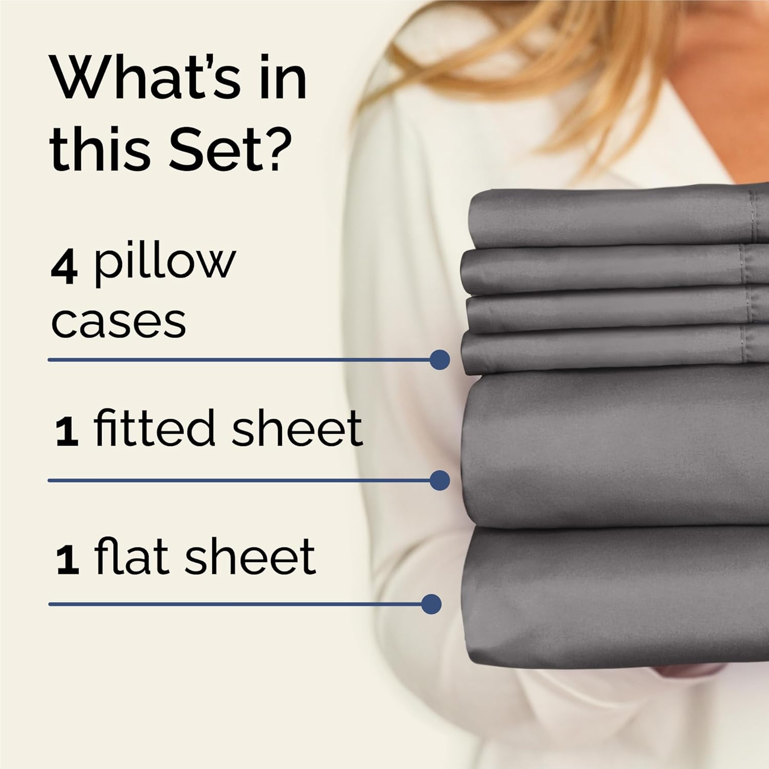 King 6 Piece Sheet Set - Comfy Breathable & Cooling - Ultra-Soft Hotel Luxury Be...