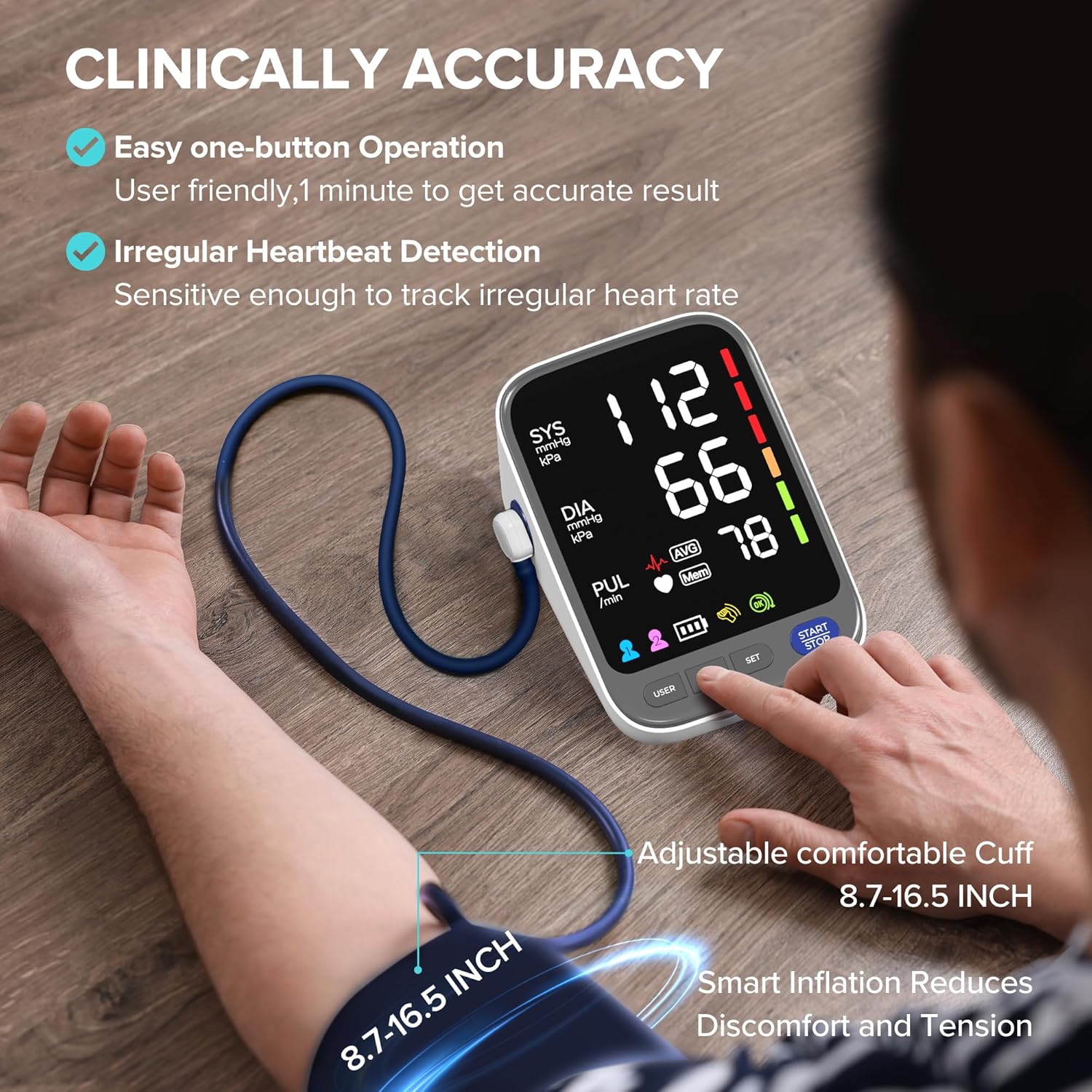 Medical Blood Pressure Monitors, Upper Arm Large Cuff Blood Pressure Machine for...