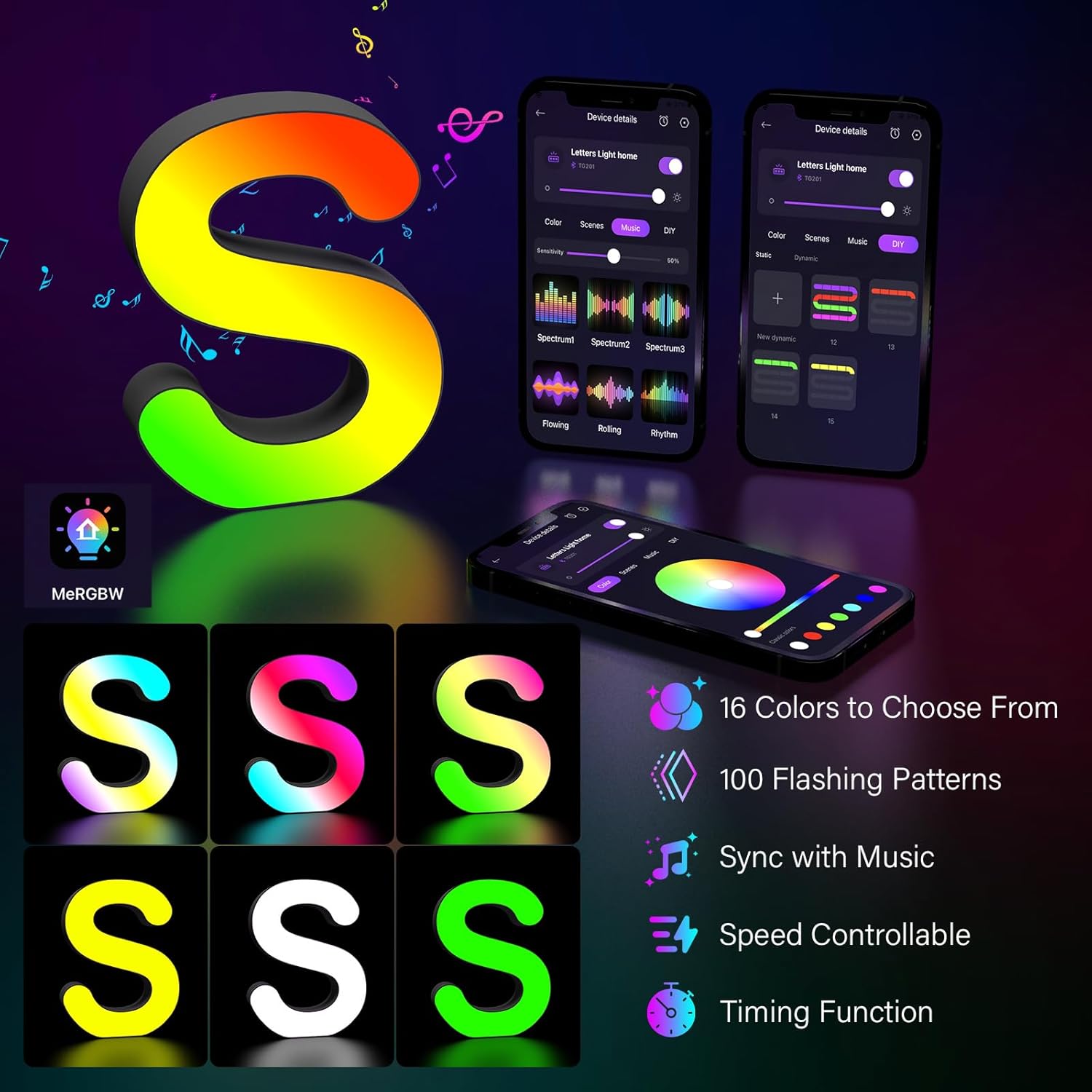 Light Up Letters, Special LED Letter Lights, Innovative Color Changing Alphabet...