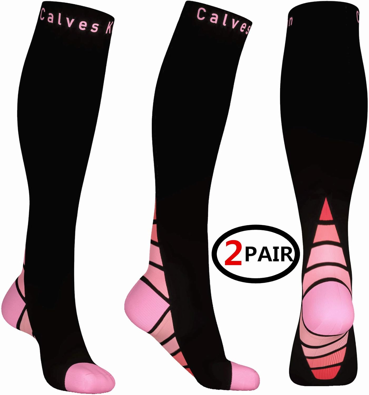 Compression Socks / Stockings for Men & Women,Better Blood Circulation, Black &...