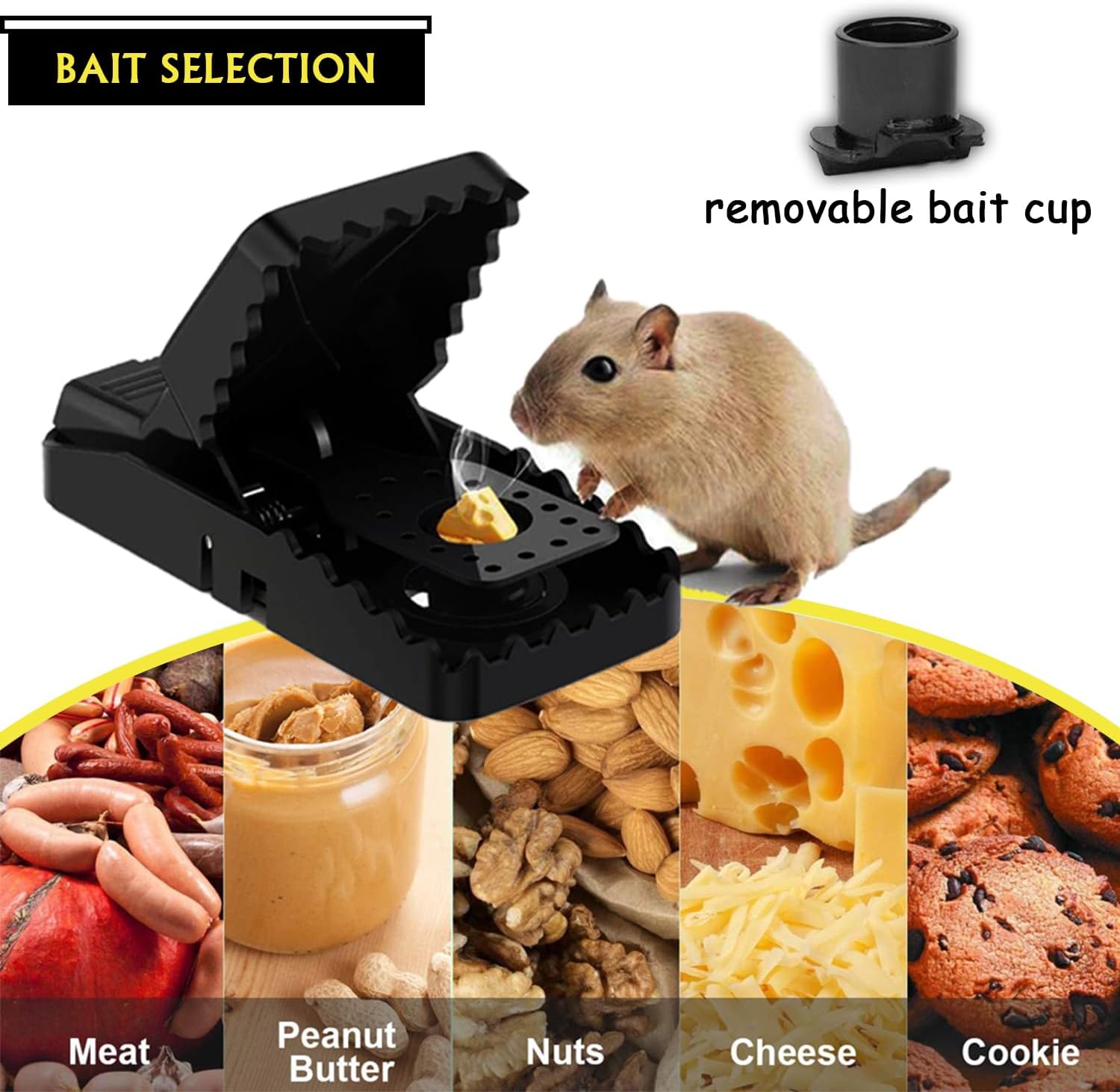Mouse Traps Mice Traps, 6 Pack Mouse Traps For Indoors That Kill Instantly, Rode...