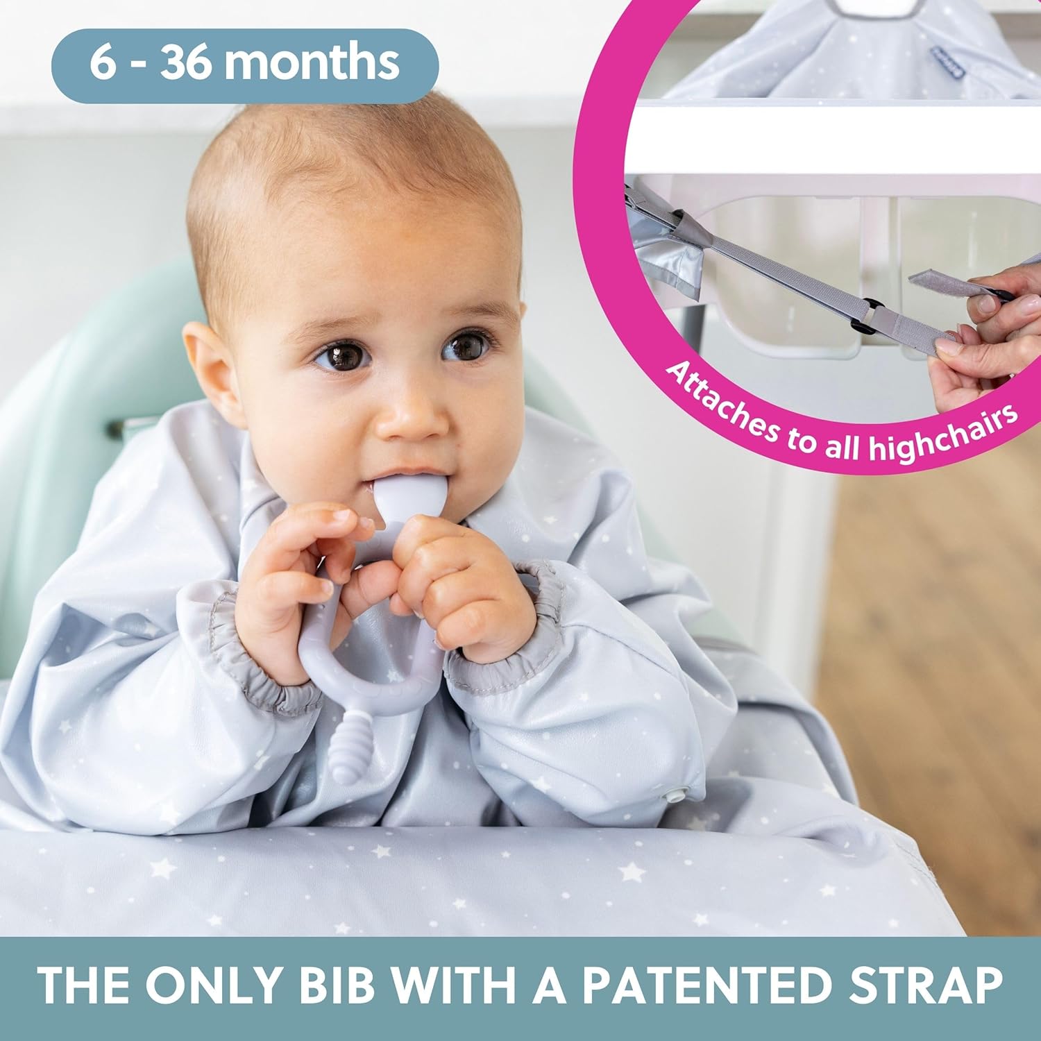 Unique BIBaDO Long Sleeve Baby Bibs, Innovative Baby Bibs for Mess-Free Mealtime...