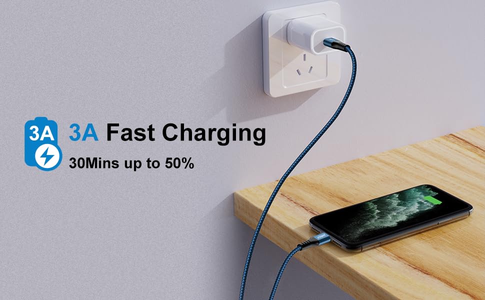 High-Quality Long USB C to USB C Cable, Special 2-Pack Charger Cable For 60W PD...