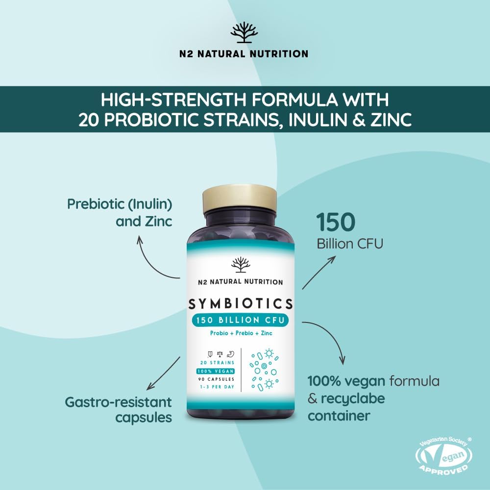 Probiotics 150 Billion CFU, 20 Multi Strains with Prebiotic, Inulin & Zinc. High...