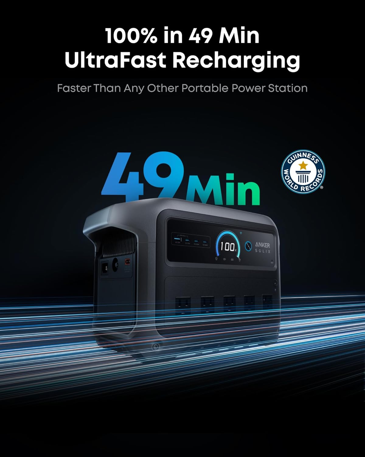 Anker SOLIX C1000 Gen 2 Portable Power Station, 2,000W (Peak 3,000W) Solar Gener...