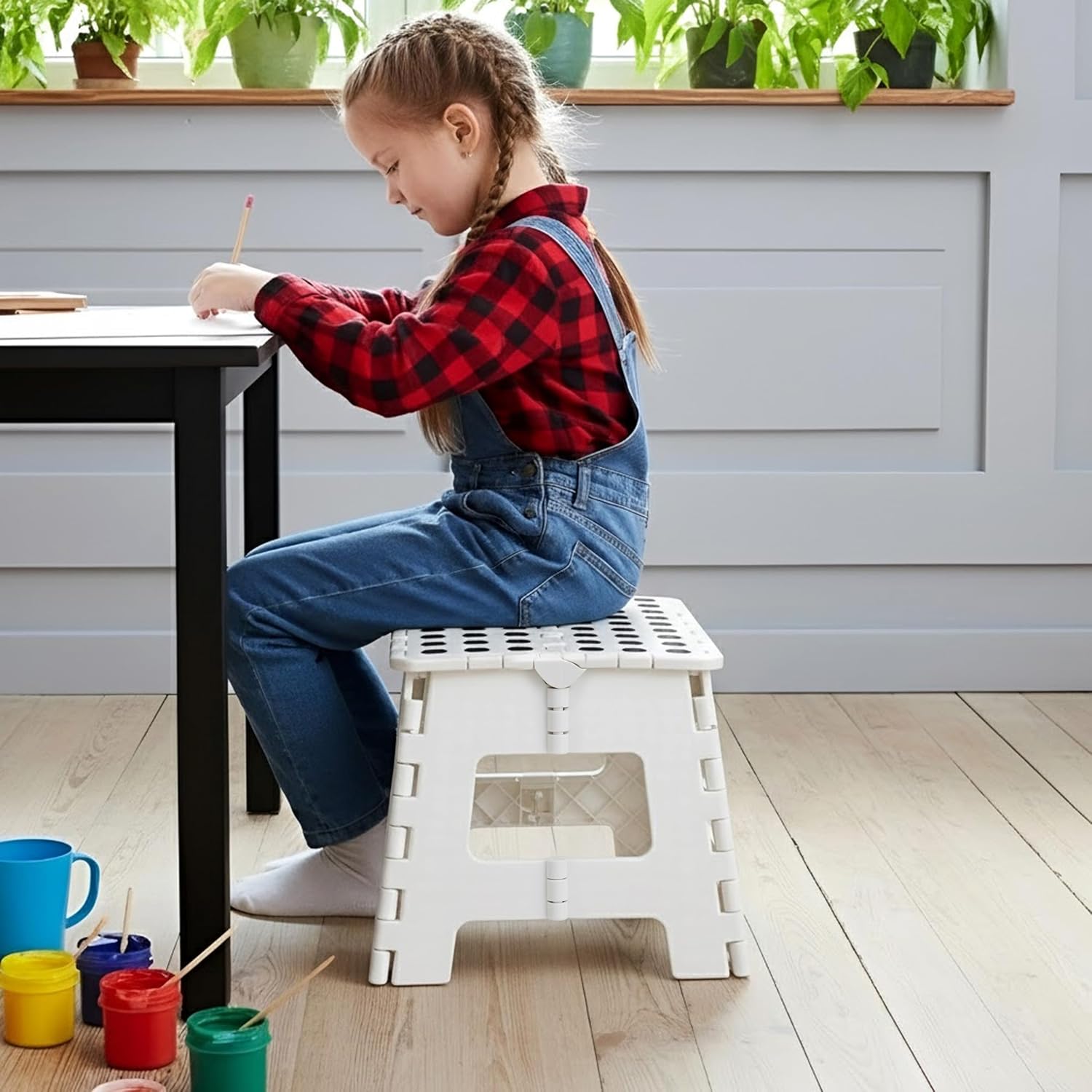 Utopia Home Folding Step Stool 9 Inch, Portable Anti Slip Surface for Kids and A...