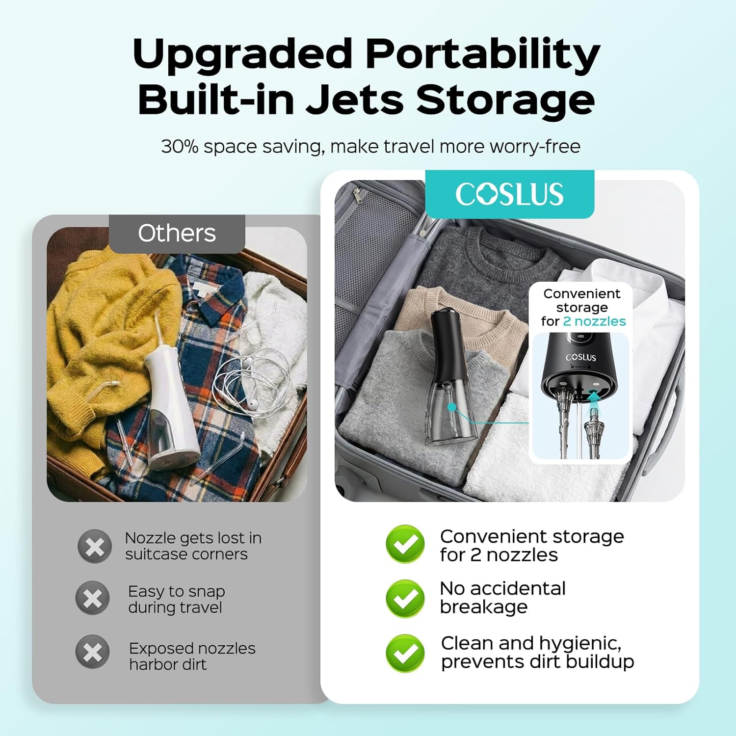 COSLUS Portable Water Flosser, Special Oral Care Device for Teeth, Unique Flosse...