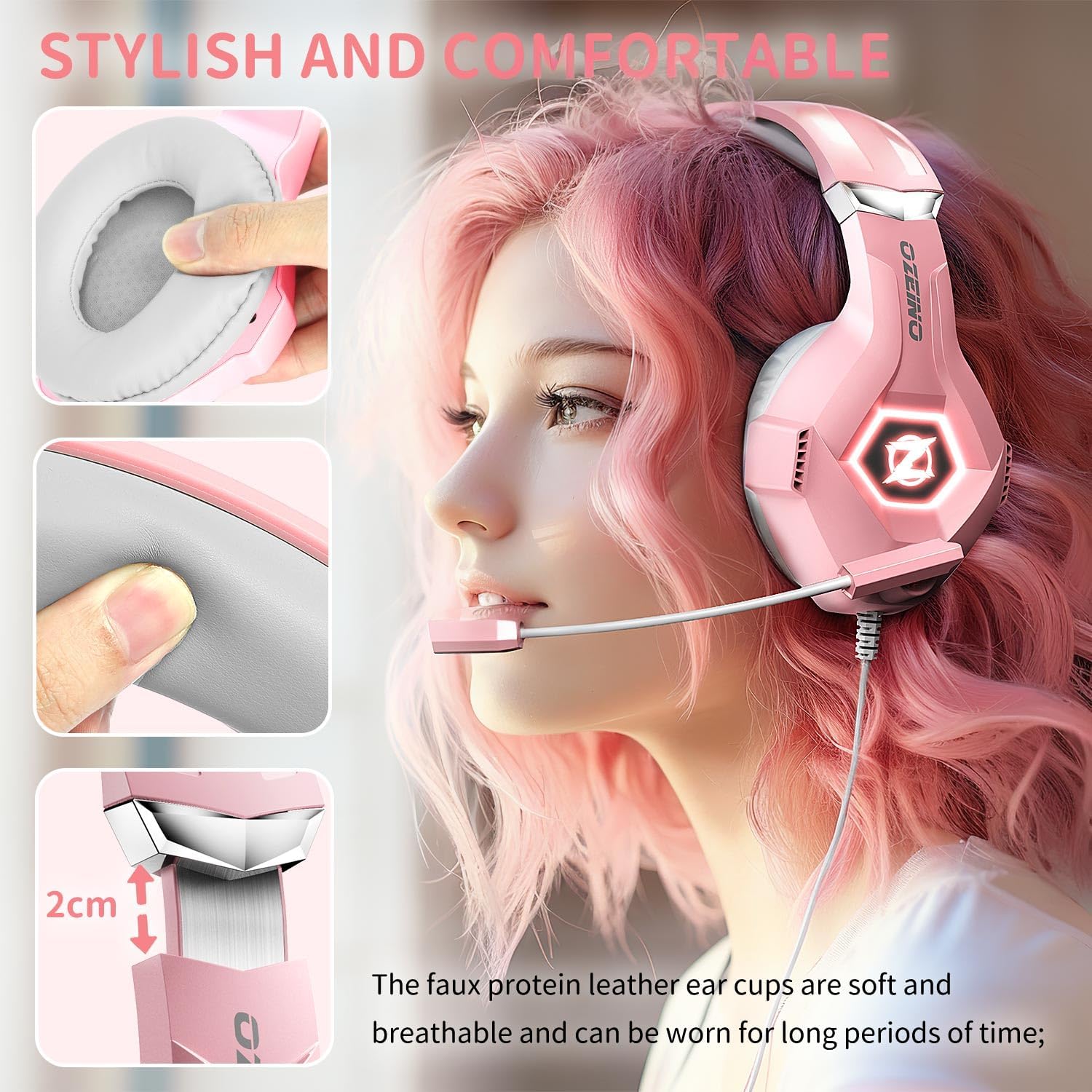 Ozeino Gaming Headset with Microphone for PS5/PS4/Xbox One/PC/Switch, Gaming Hea...