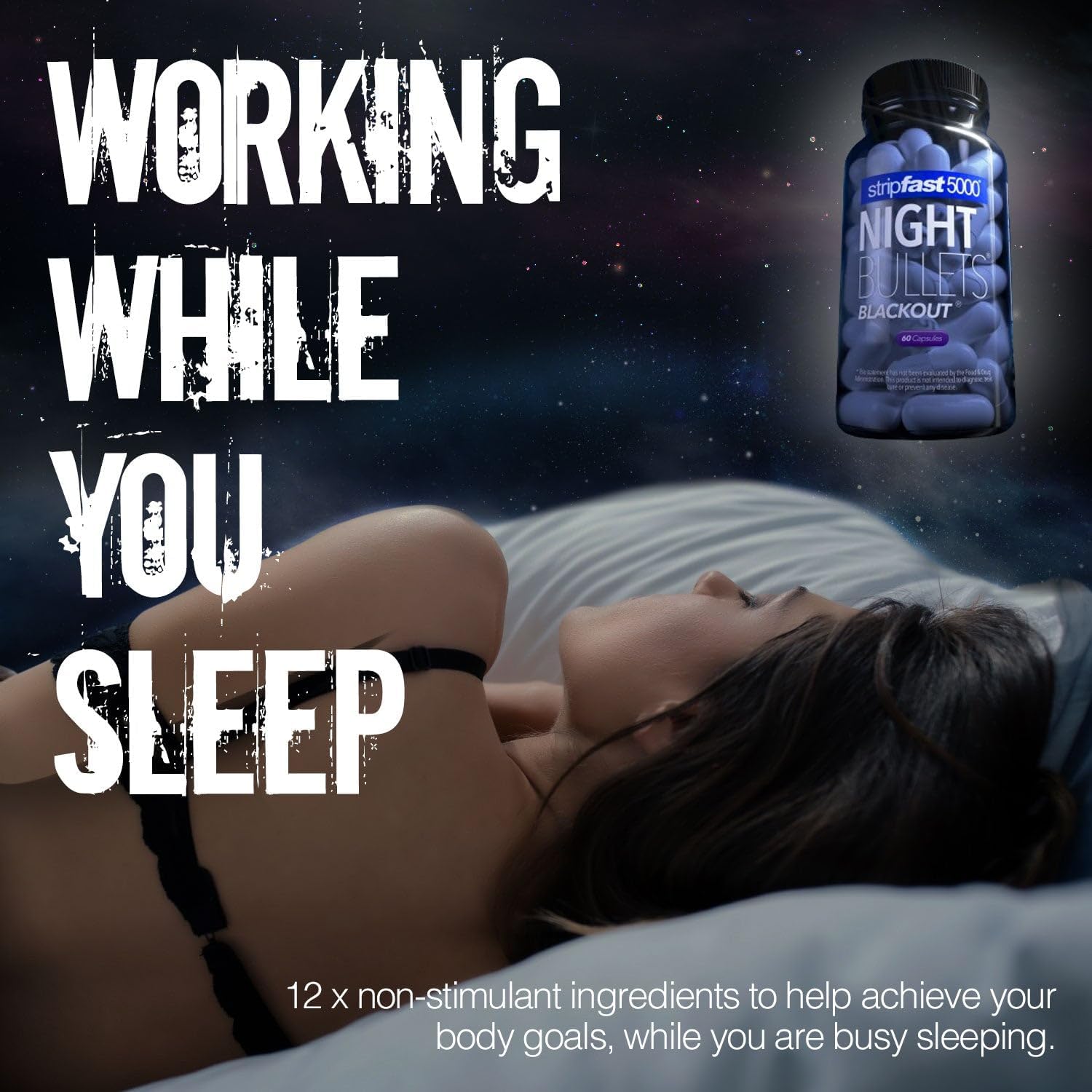 stripfast5000 Weight Management Support + Relaxation Capsules, Stimulant-Free fo...
