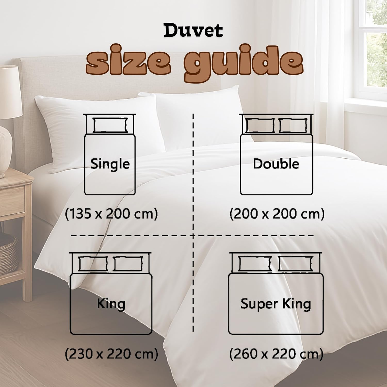 King Duvet 10.5 Tog | Suitable for All Year Round Duvets | Made in UK Quilt | An...