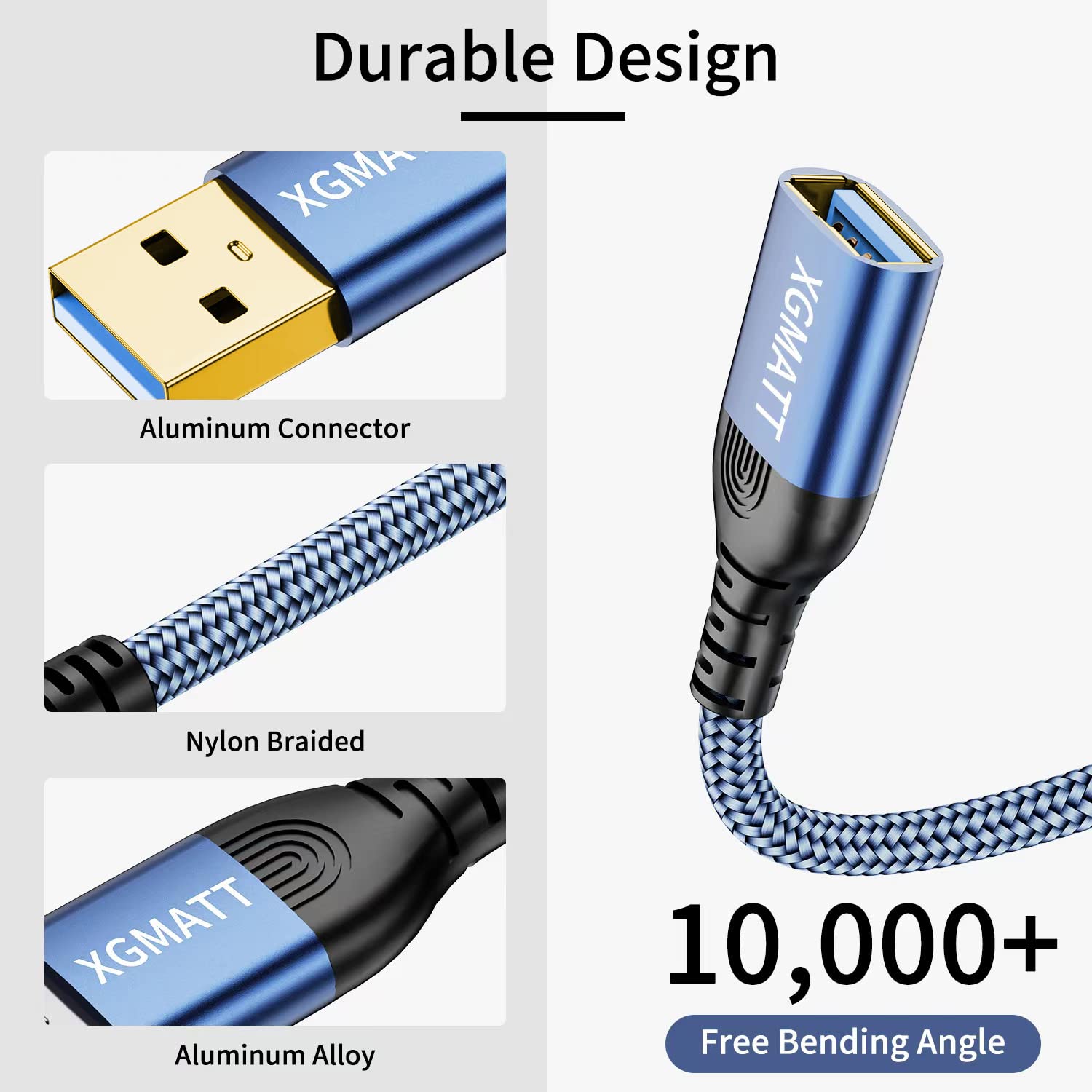 USB 3.0 Extension Cable (2M-2pack), USB Type A Male to Female 5Gbps Data Sync US...