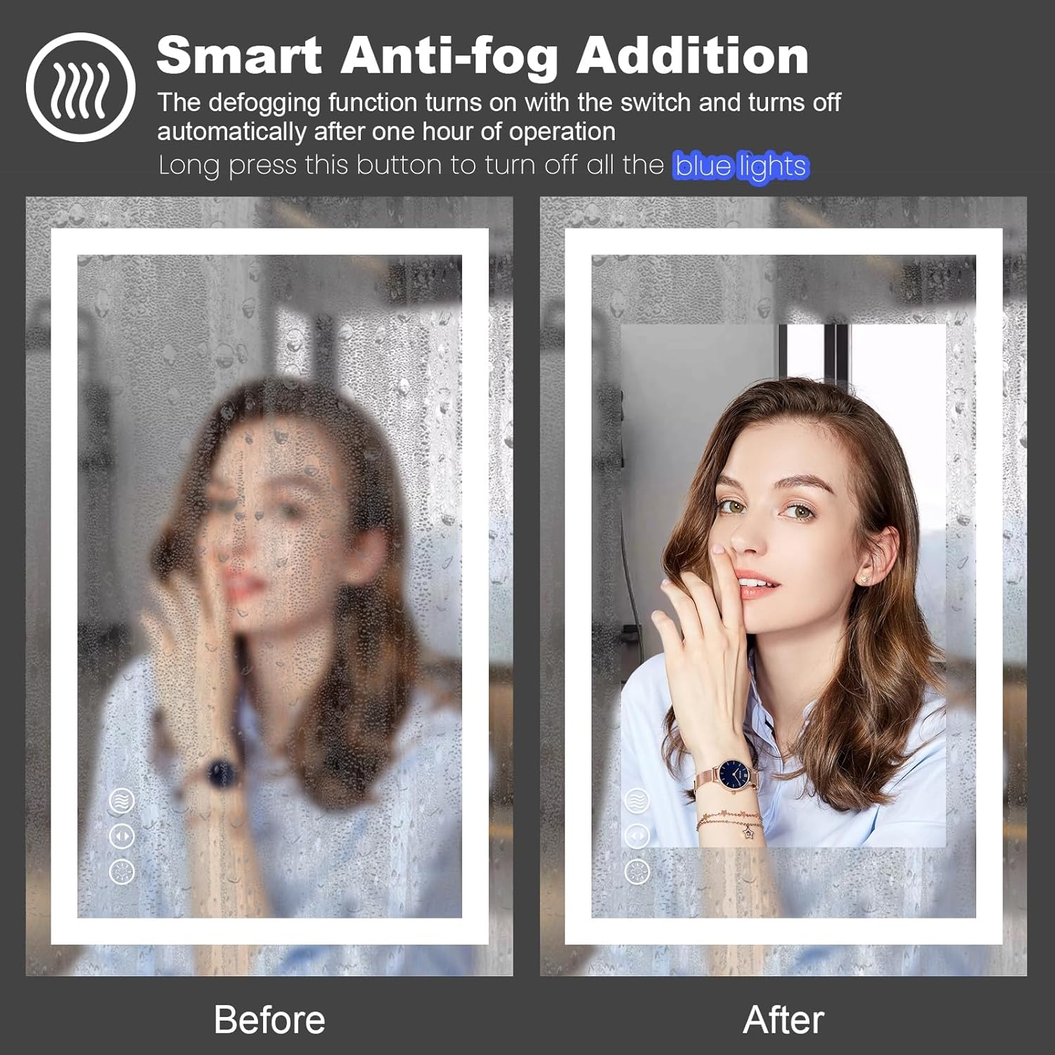 Amorho LED Bathroom Mirror, Special Vanity Mirror with Front and Backlight, Inno...