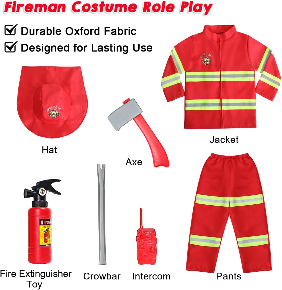 LOYO Kids Role Play World Book Day Costumes, Red F...