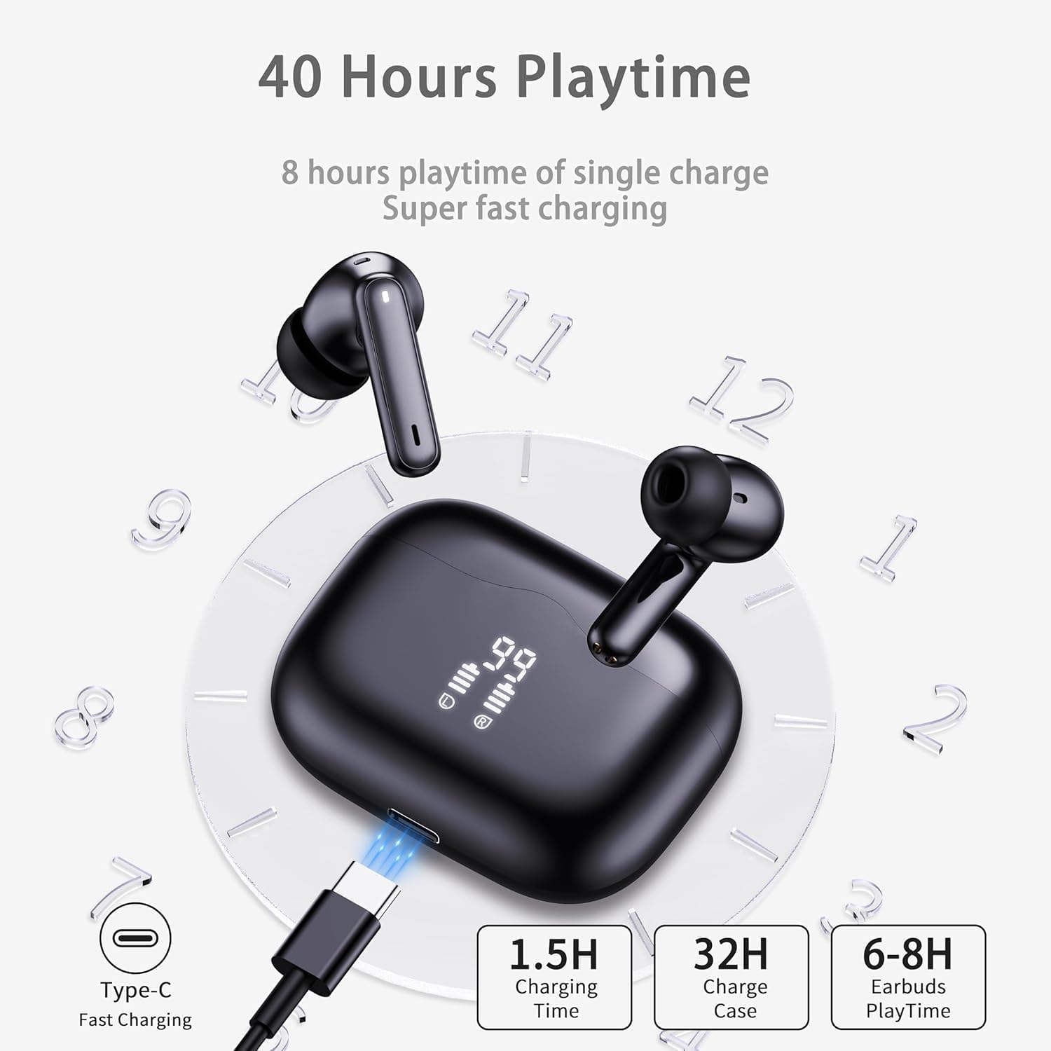 Top Wireless Earbuds, 2026 Advanced Bluetooth 5.4...