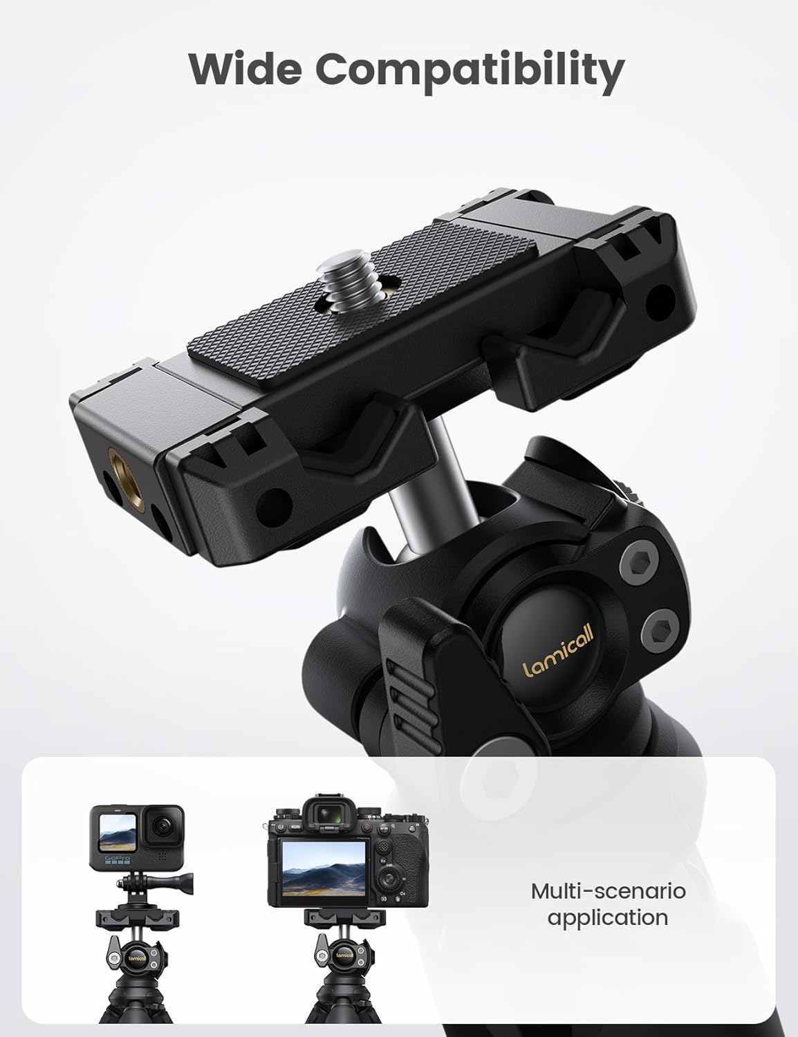 Lamicall Mobile Phone Tripod, Flexible Camera Tripod - Mini Cellphone Tripod Sta...