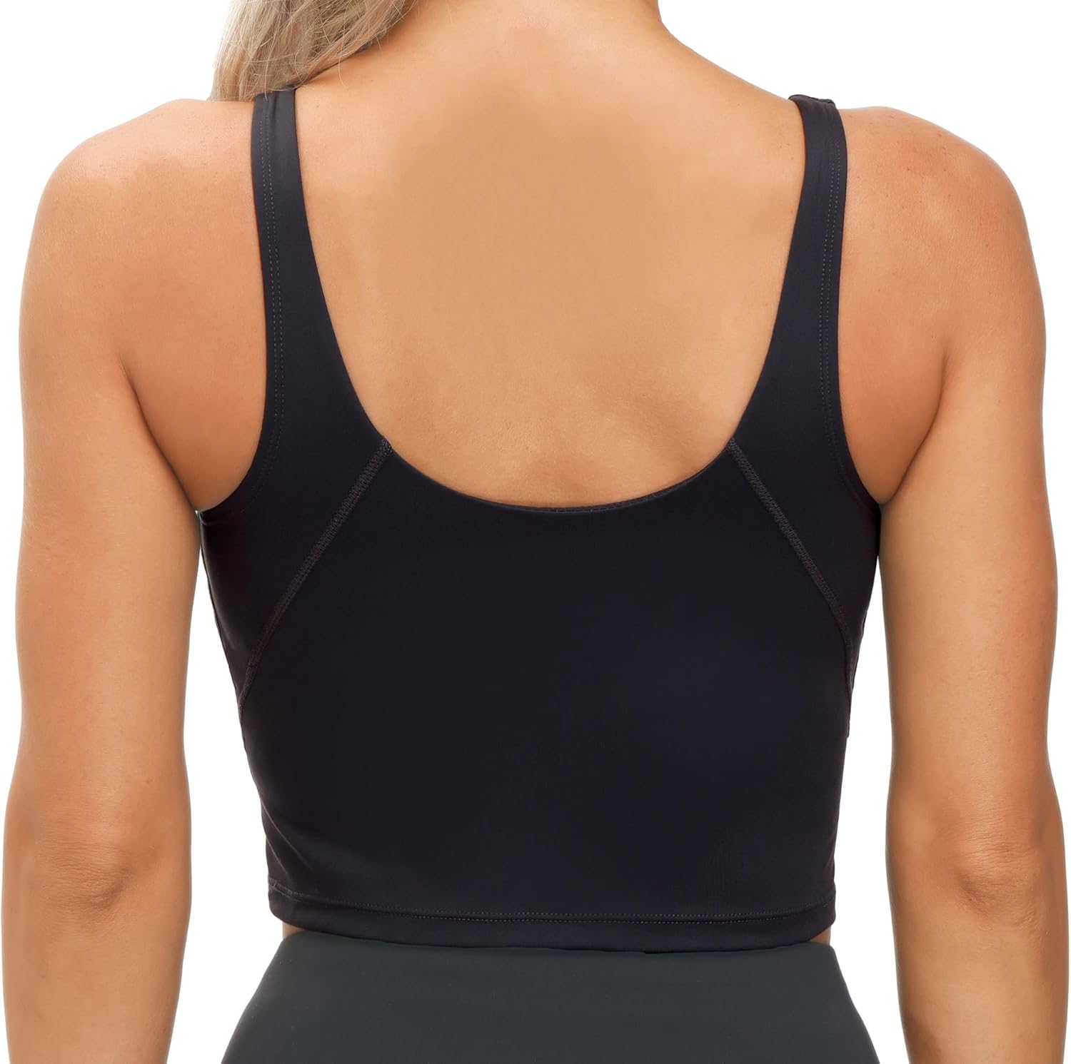 THE GYM PEOPLE Womens' Sports Bra Longline Wirefree Padded with Medium Support B...
