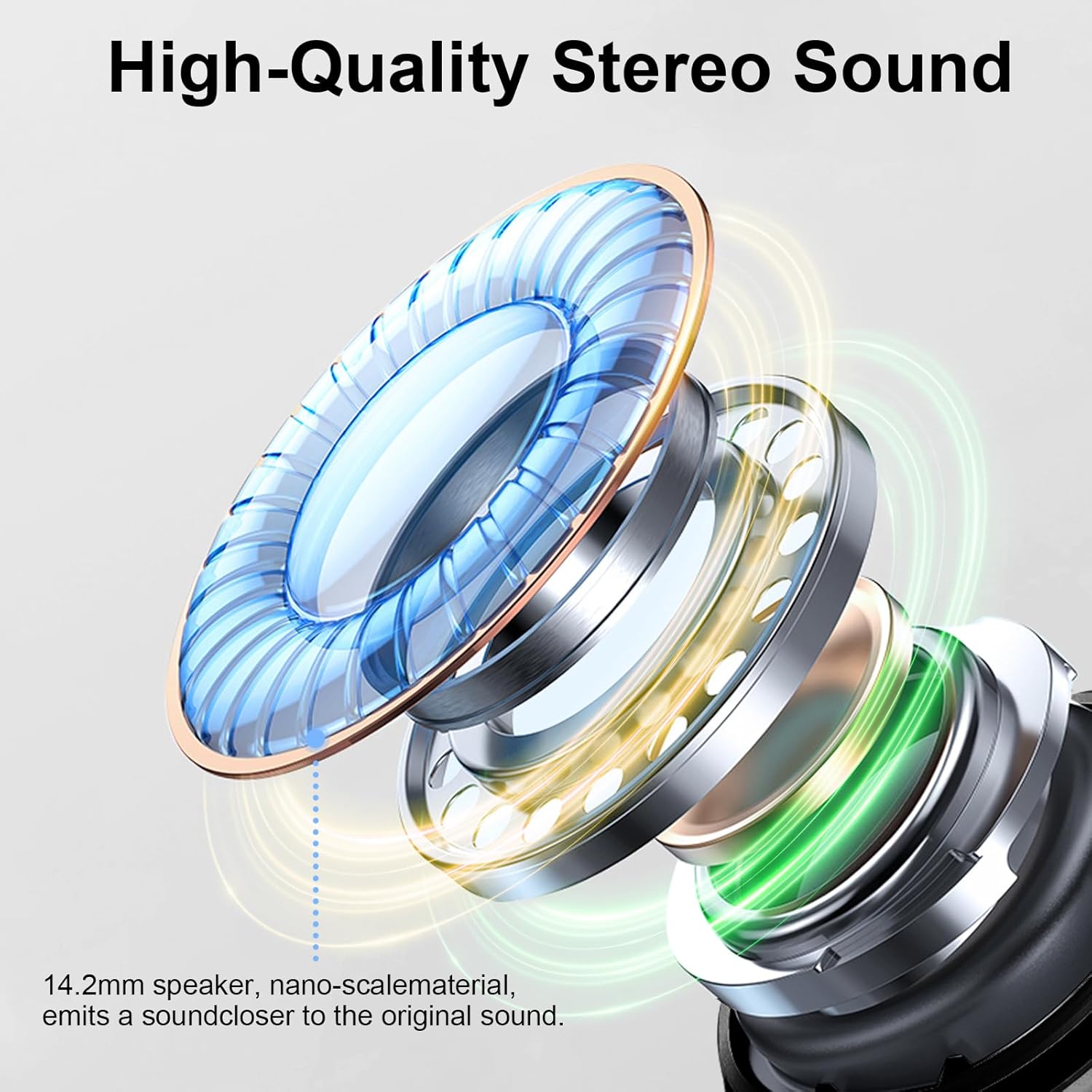 Wireless Earbuds, 2026 3D-Stereo Bluetooth 5.4 Headphones Deep Bass Ear Bud, 4 E...