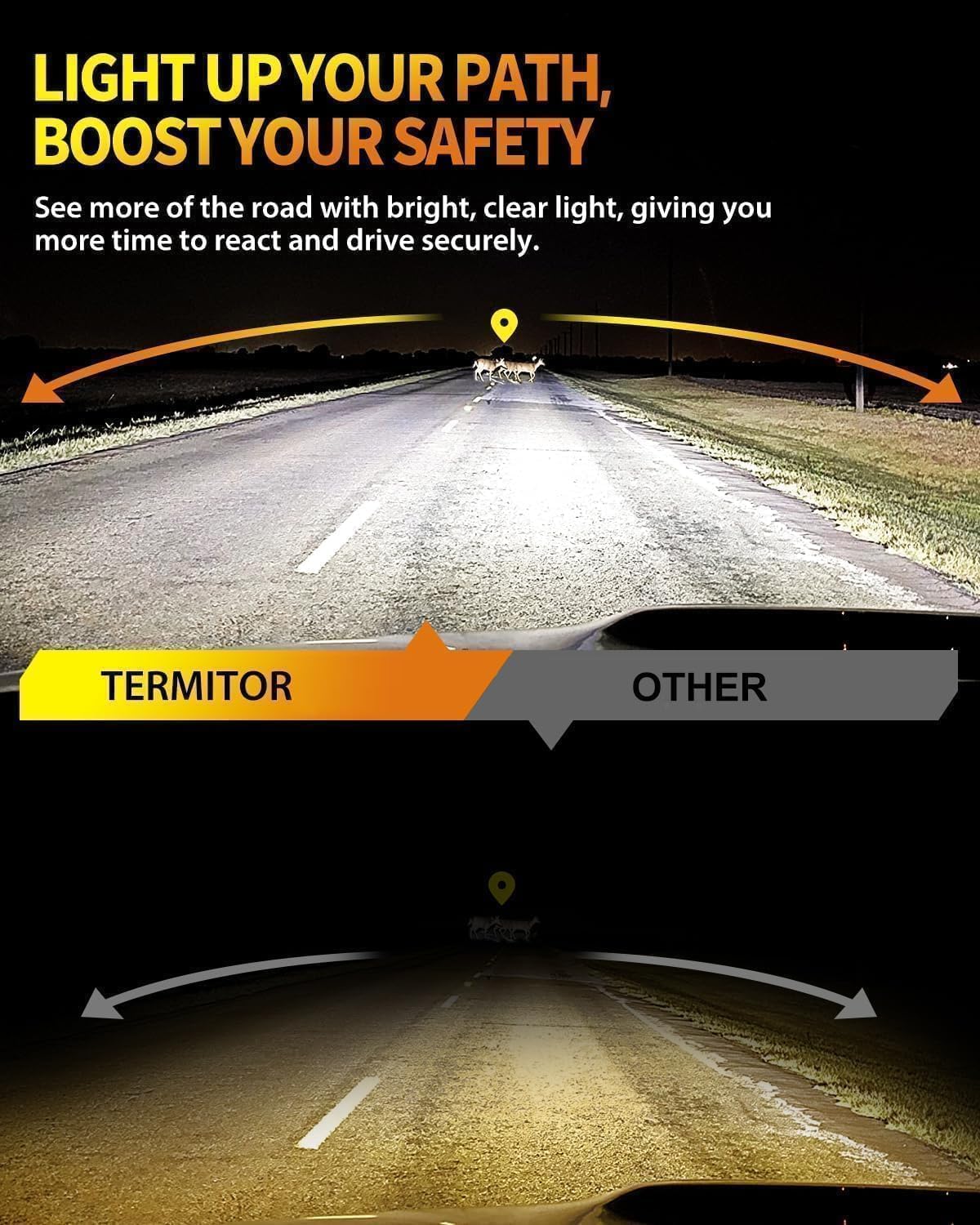 H11/H9/H8 Bulbs, Ultra-Brightness Conversion Kits with 50,000LM, Special Real 1:...