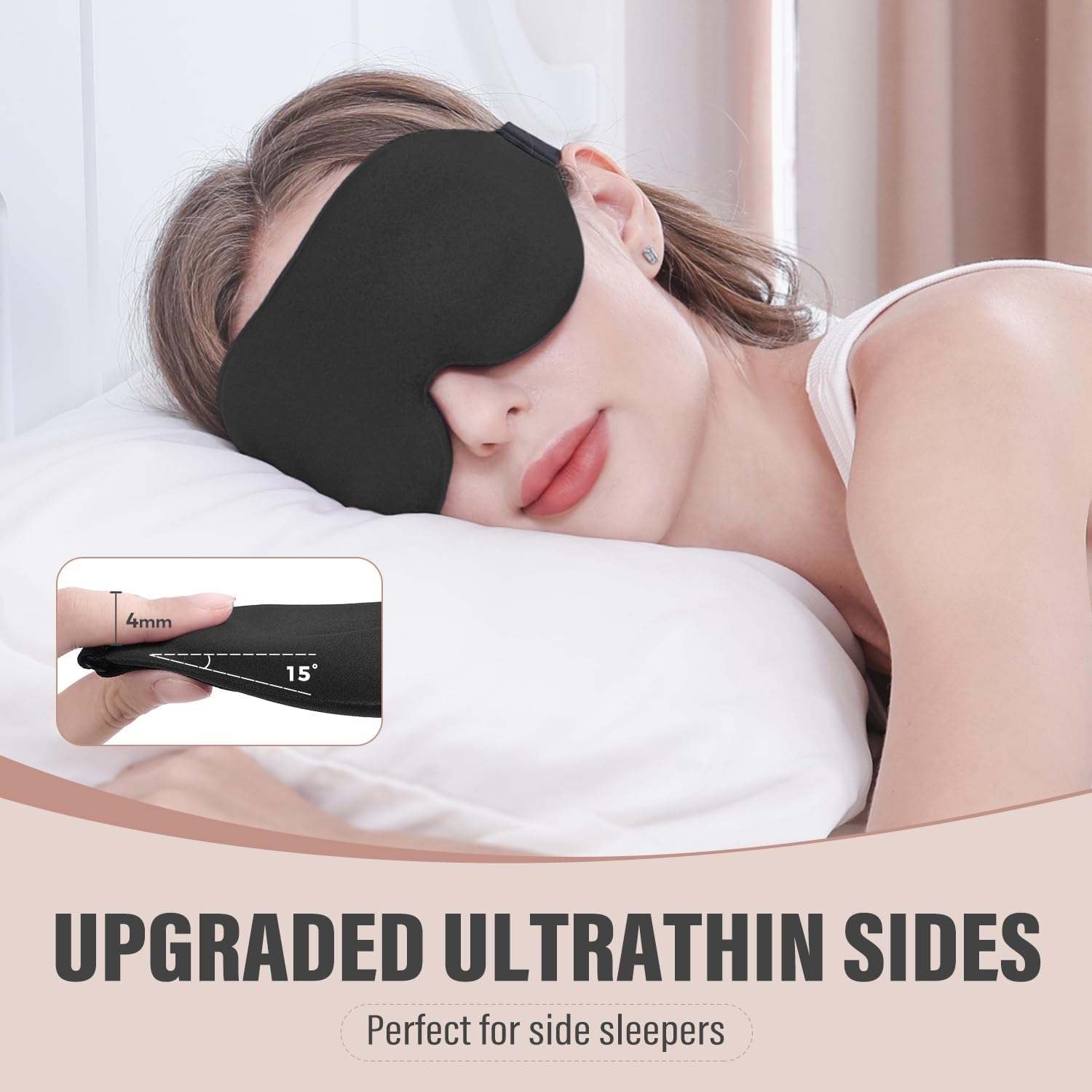 YIVIEW Sleep Mask for Side Sleeper, Complete Light Blocking 3D Sleeping Eye Mask...