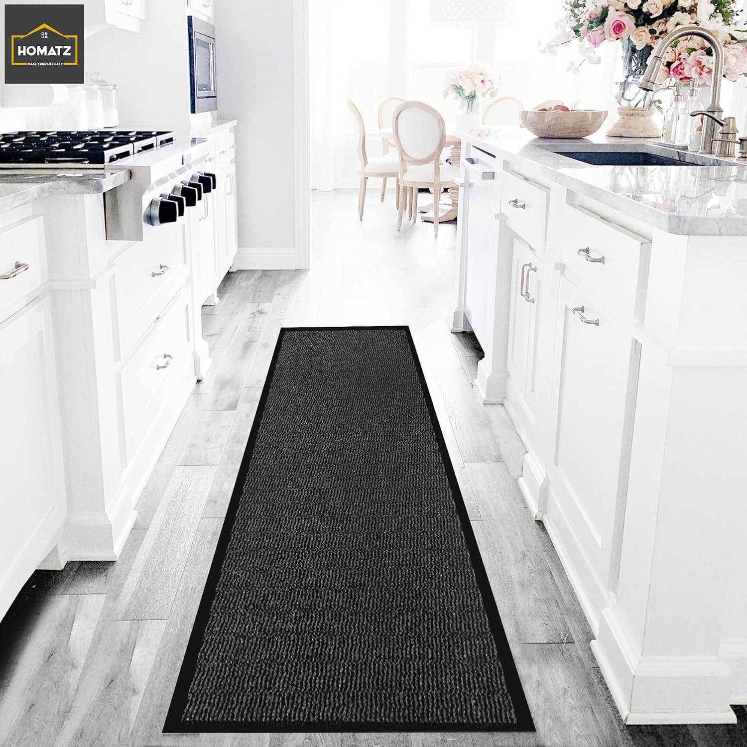 High-Quality Homatz Hallway Runner Rug, Special Heavy Duty Entrance Mat with Non...
