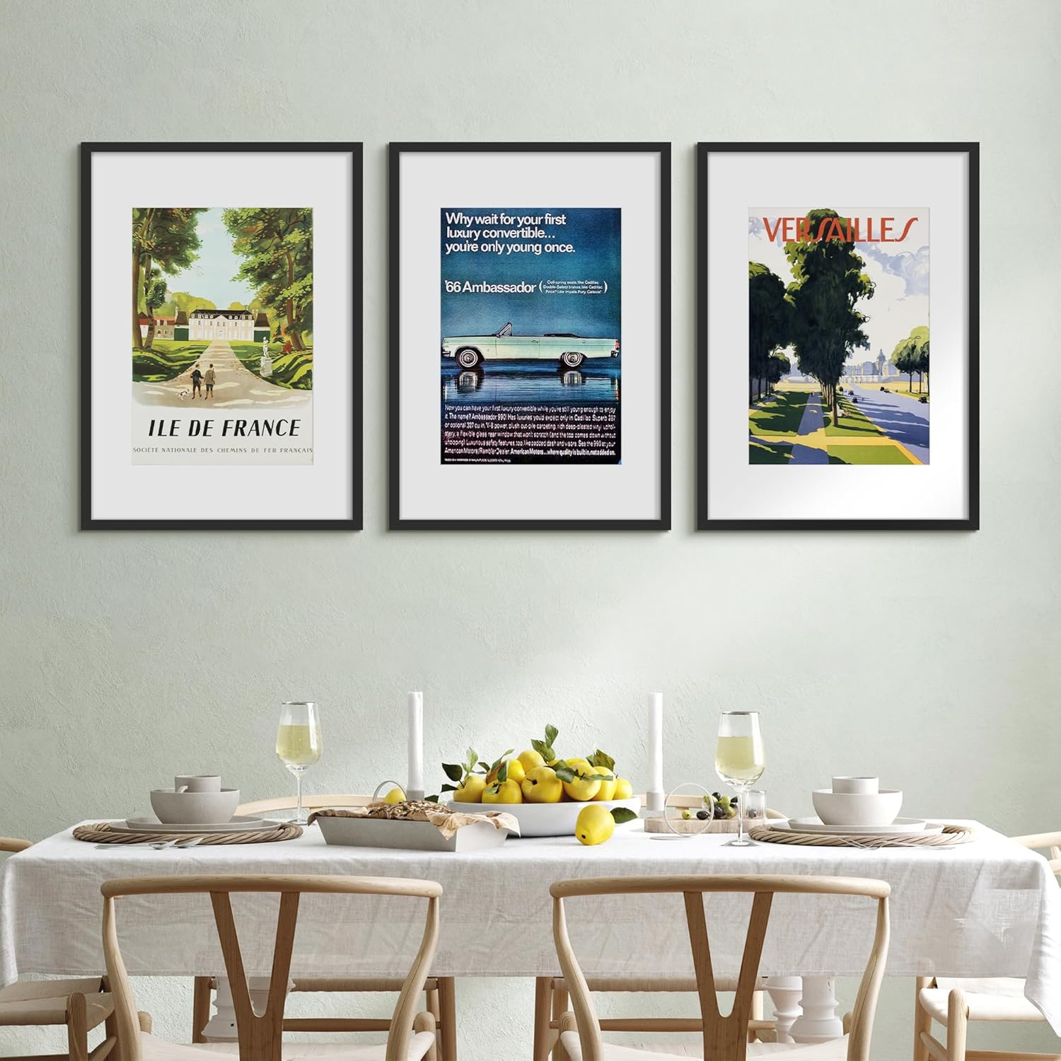 upsimples A2 Picture Frame, 3 Pack Black Photo Frame, A2 Frames 42 x 59,4cm A2 (...