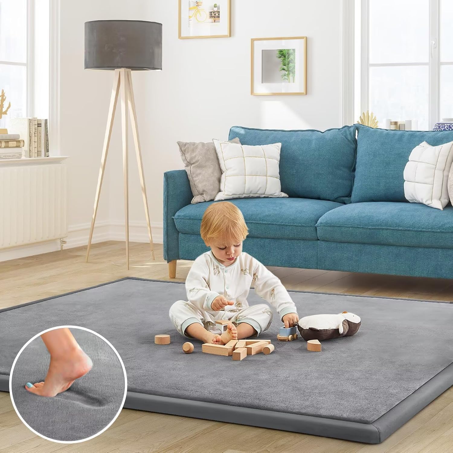 High-Quality Baby Play Mat, Cozy Nursery Rug and Muscle Mat, Comfortable 50x50 M...