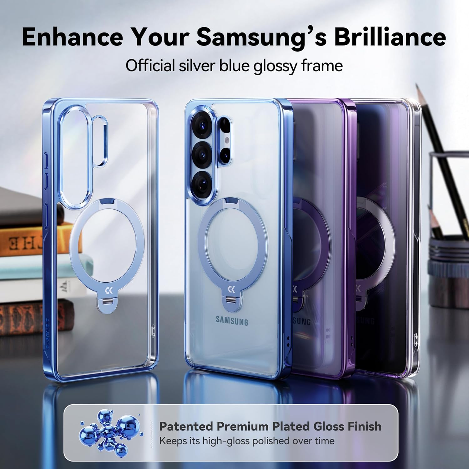Premium CASEKOO Sky Blue Glossy, Exceptional Samsung Galaxy S26 Ultra Case, 360°...