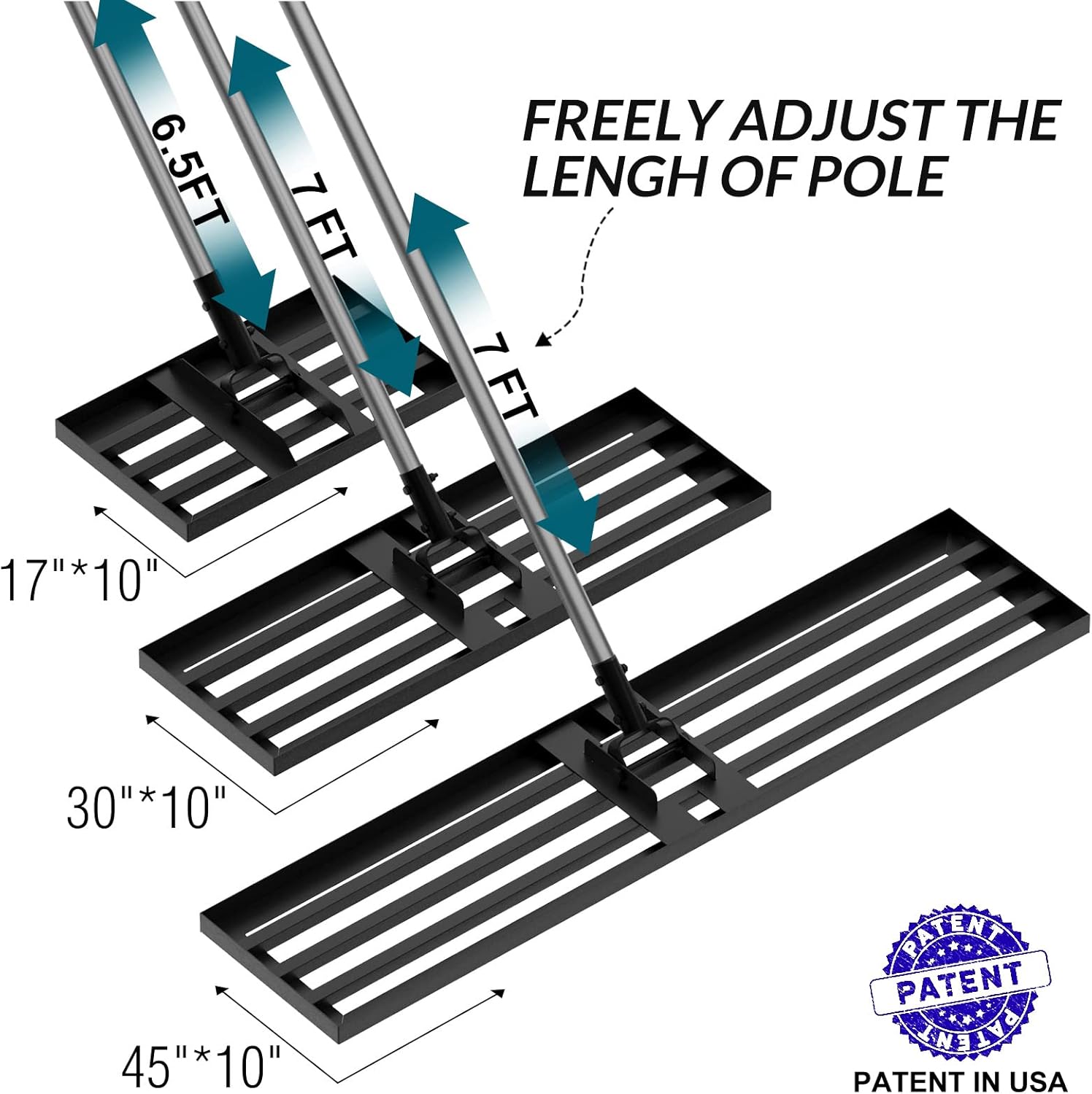 Walensee Lawn Leveling Rake, Versatile Levelawn Tool, Heavy Duty Lawn Level Tool...