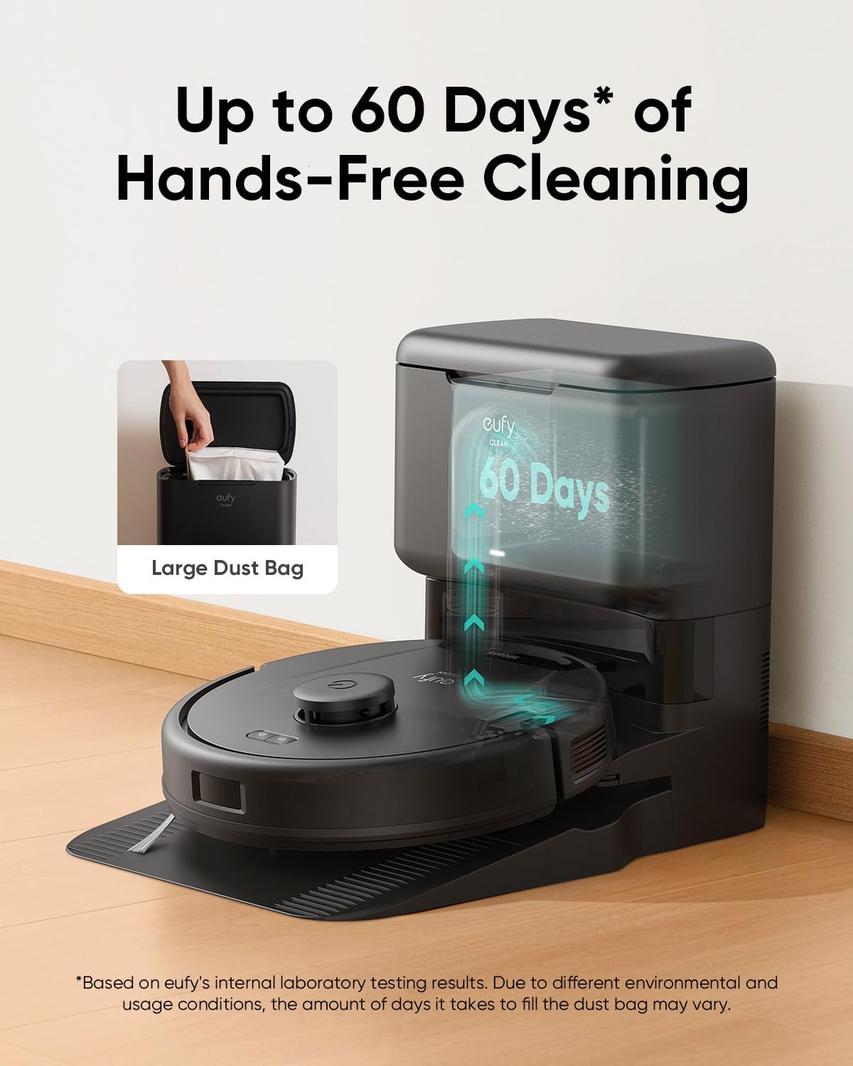 eufy L60 Robot Vacuum with Self Empty Station, Hair Detangling Technology, Up to...