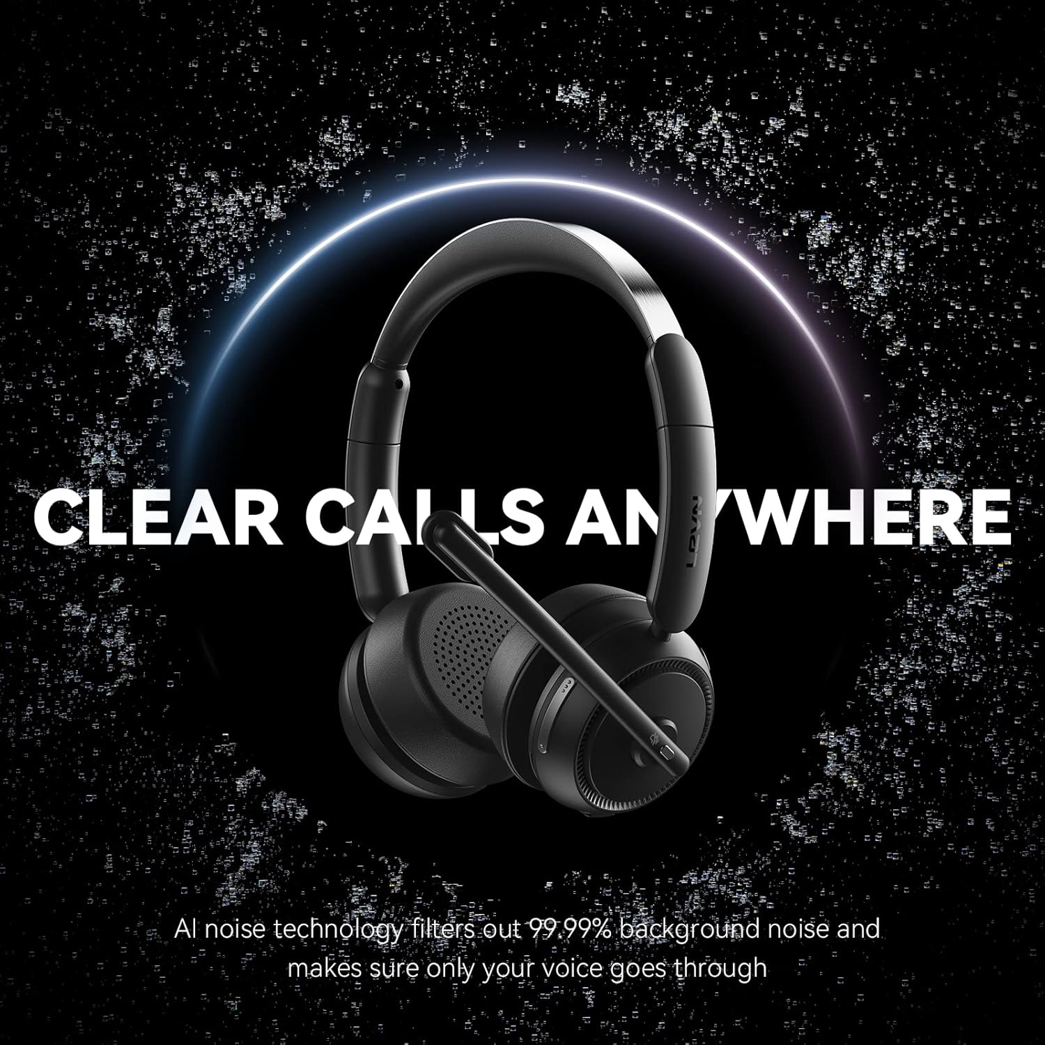 Wireless Headset with Mic for Work, Bluetooth Headset with Microphone (Noise Can...