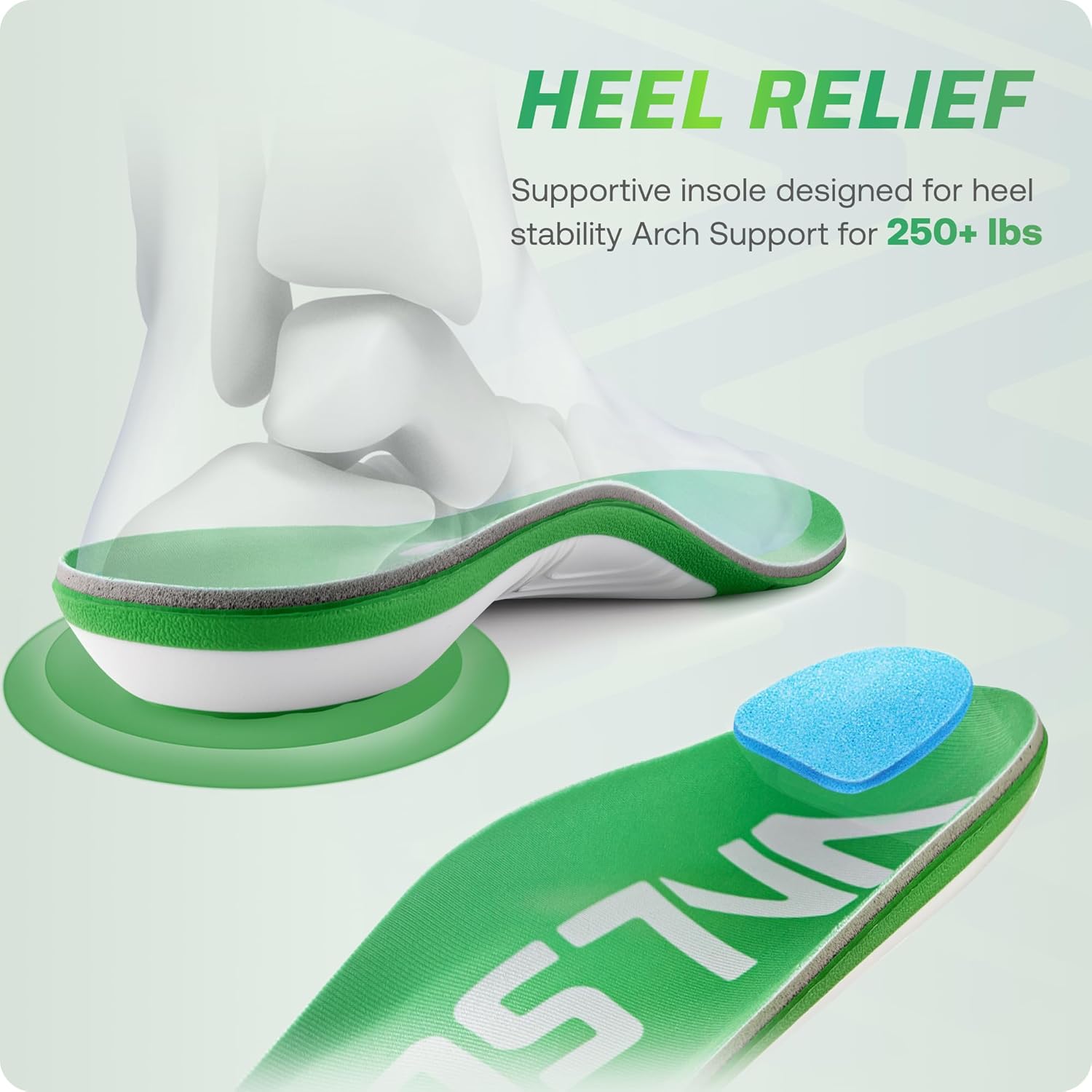 VALSOLE Plantar Fasciitis Insole, Special High Arch Support Orthotic for Men and...